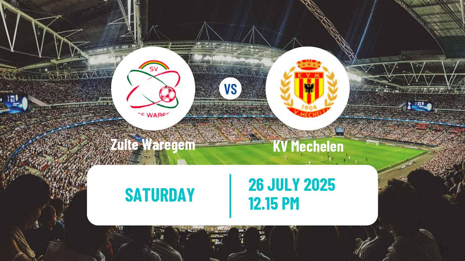 Football Belgian Jupiler Pro League Zulte Waregem - KV Mechelen