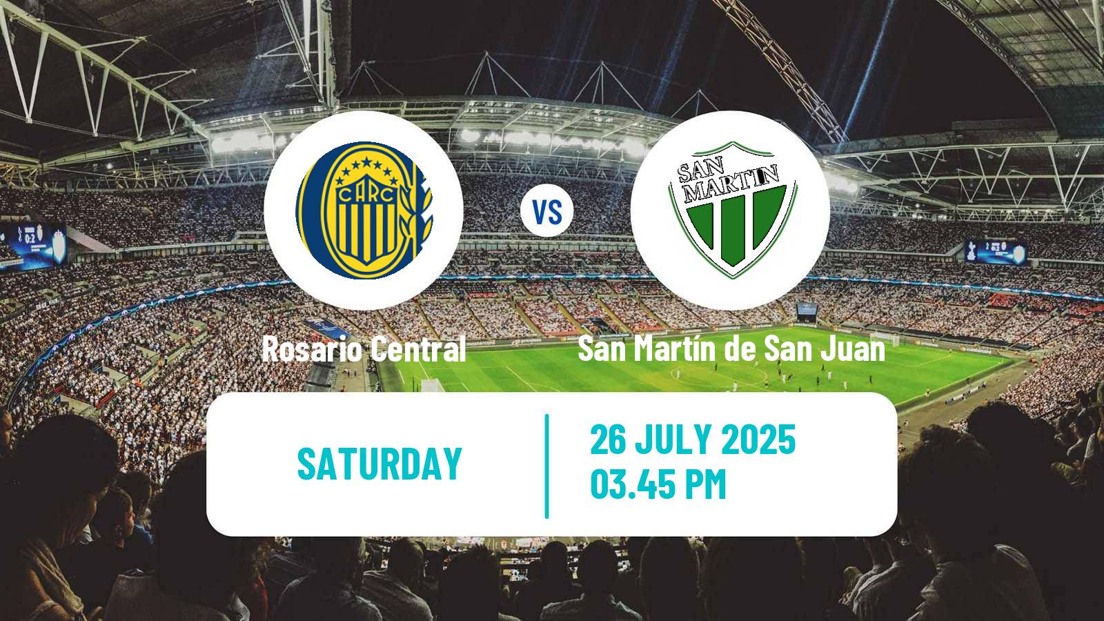 Football Argentinian Liga Profesional Rosario Central - San Martín de San Juan