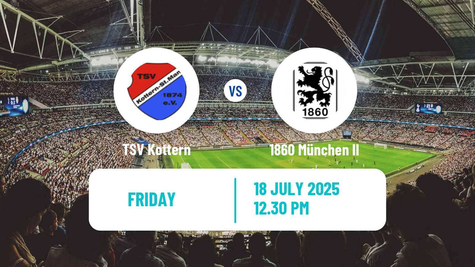 Football German Oberliga Bayern Süd TSV Kottern - 1860 München II