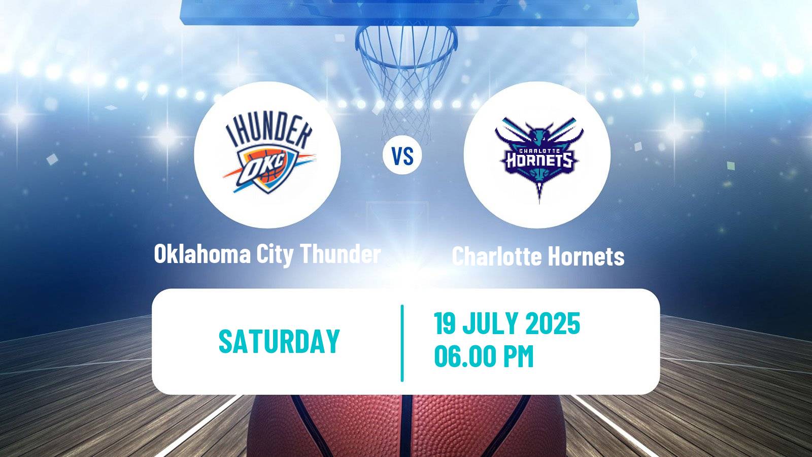 Basketball NBA Las Vegas Summer League Oklahoma City Thunder - Charlotte Hornets