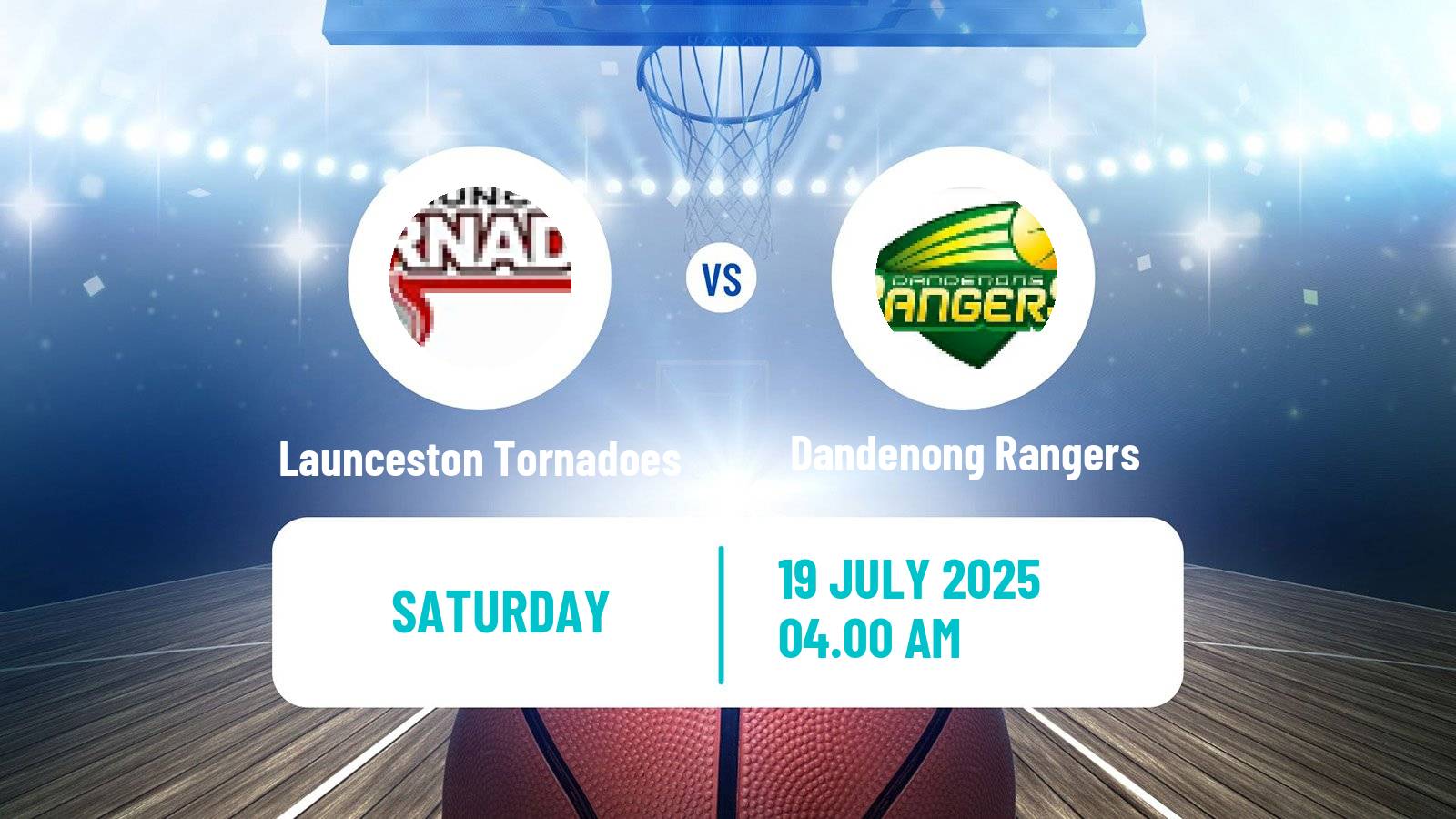 Basketball Australian NBL1 South Women Launceston Tornadoes - Dandenong Rangers
