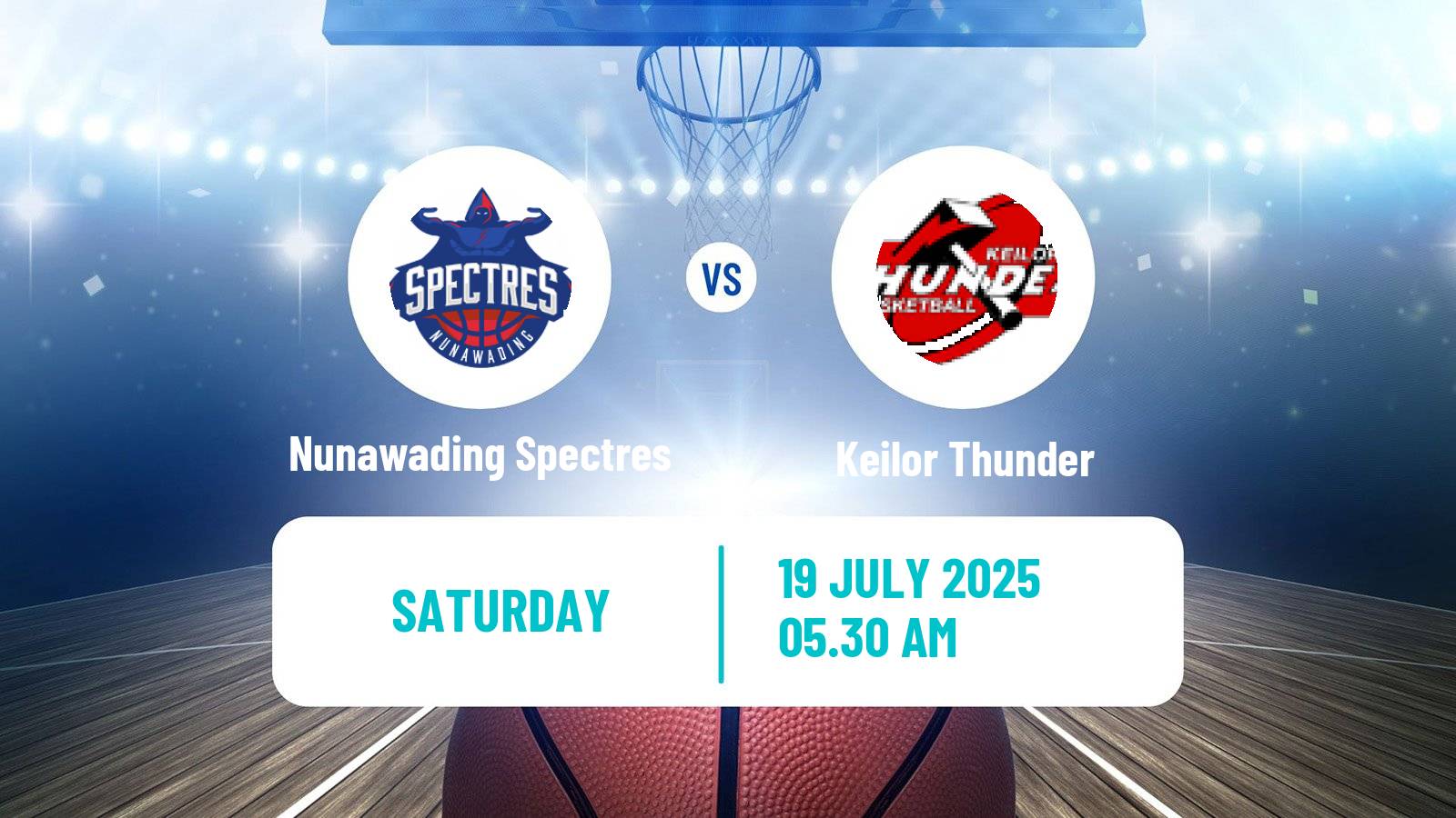 Basketball Australian NBL1 South Nunawading Spectres - Keilor Thunder