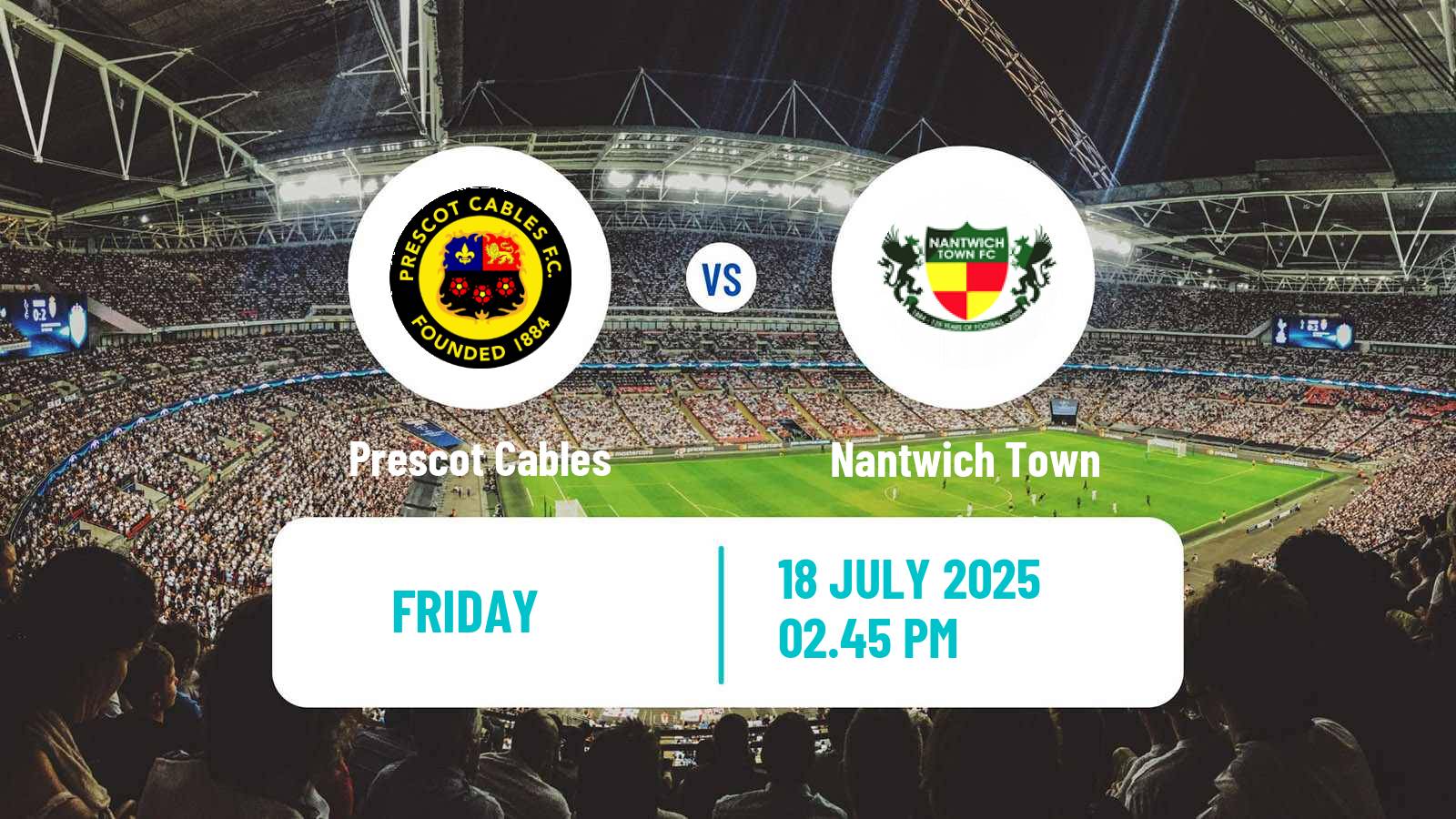 Football Club Friendly Prescot Cables - Nantwich Town