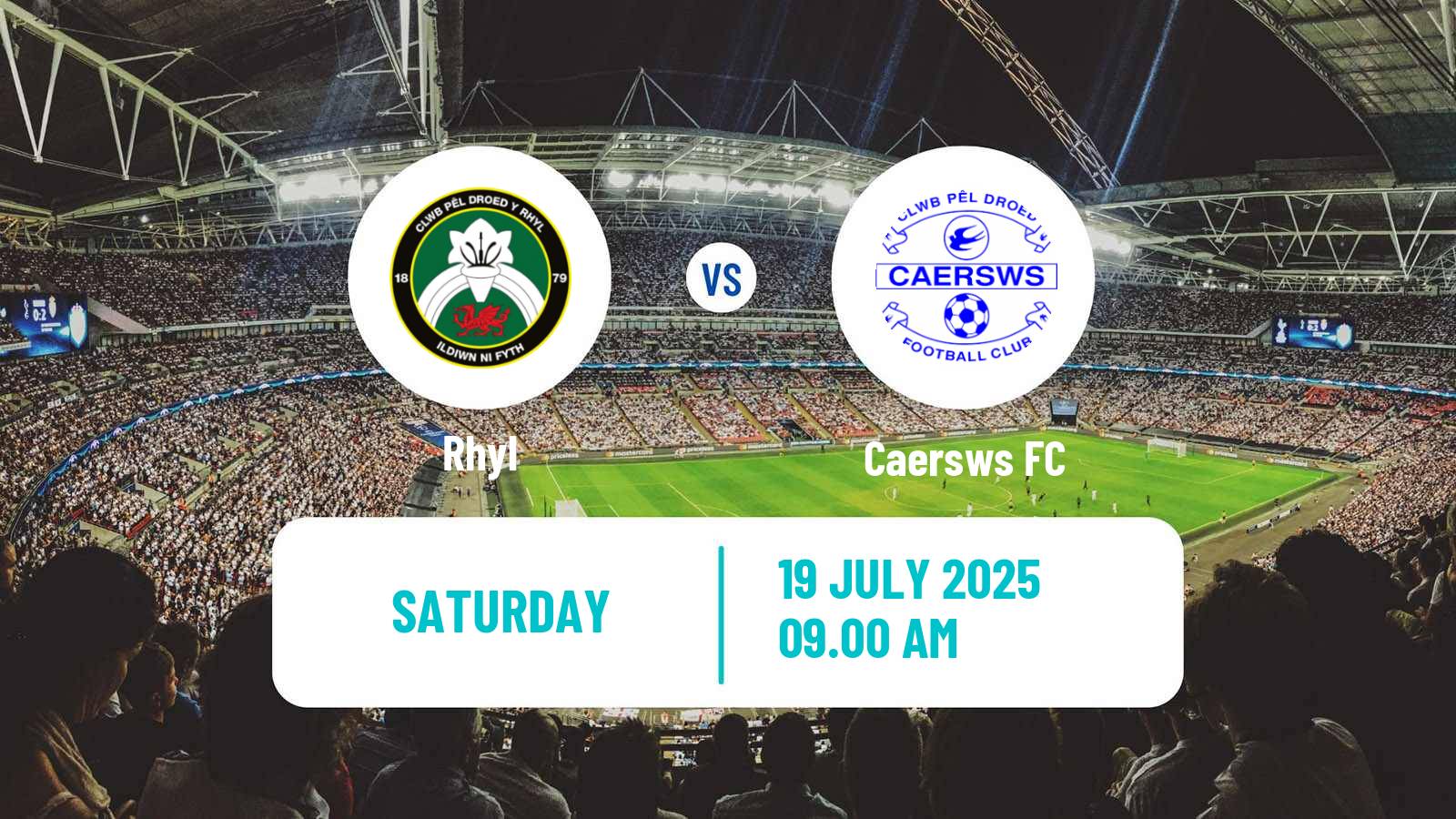 Football Welsh League Cup Rhyl - Caersws