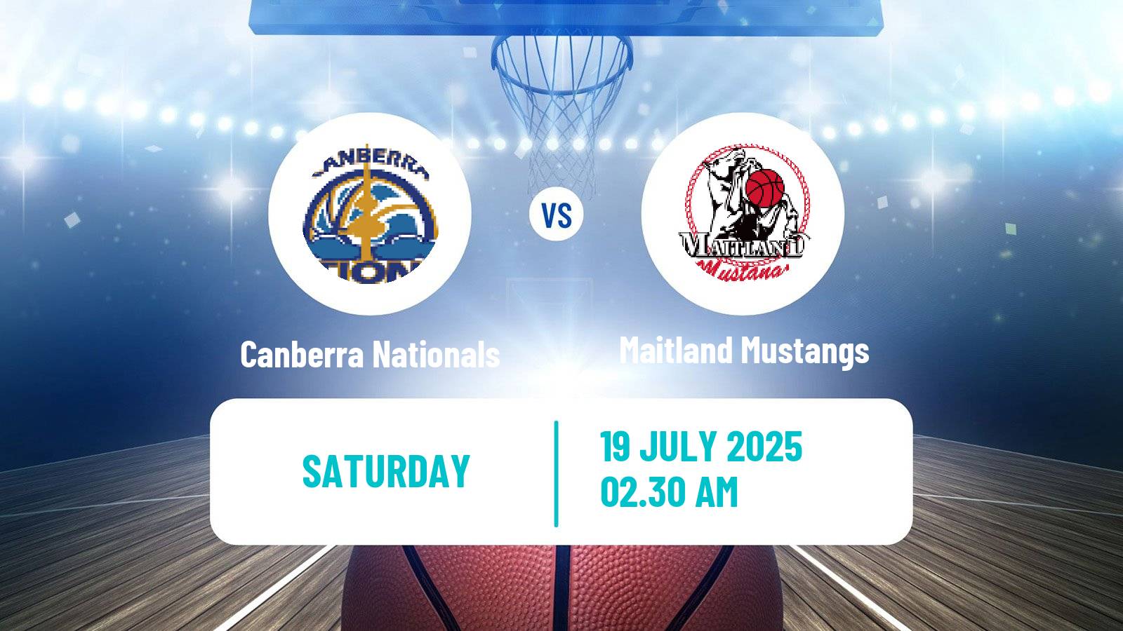 Basketball Australian NBL1 East Women Canberra Nationals - Maitland Mustangs