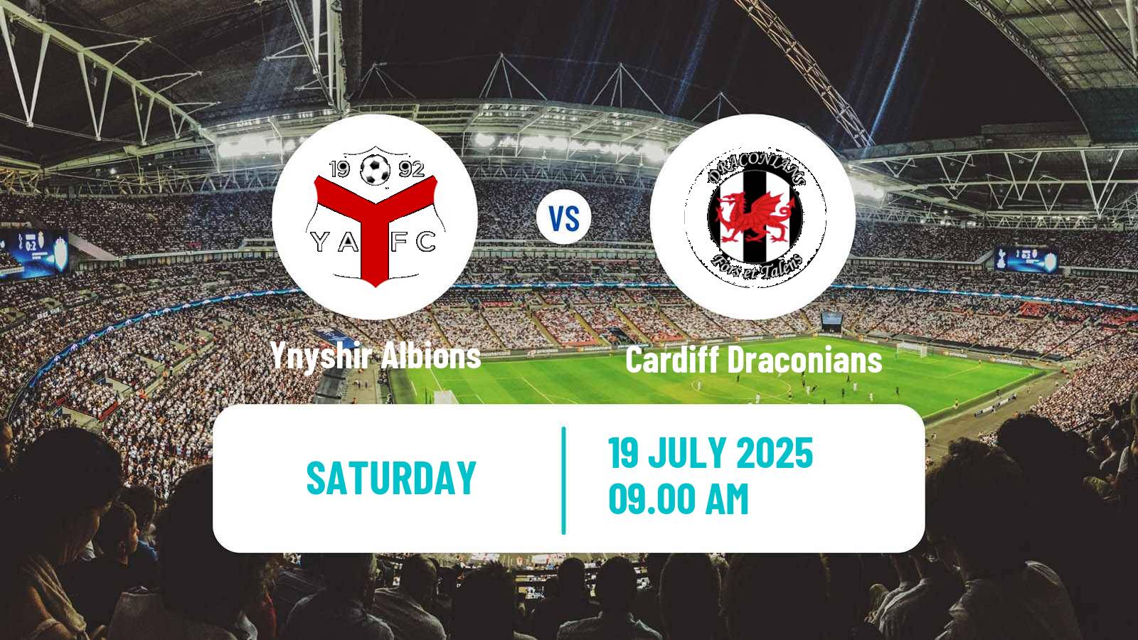 Football Welsh League Cup Ynyshir Albions - Cardiff Draconians
