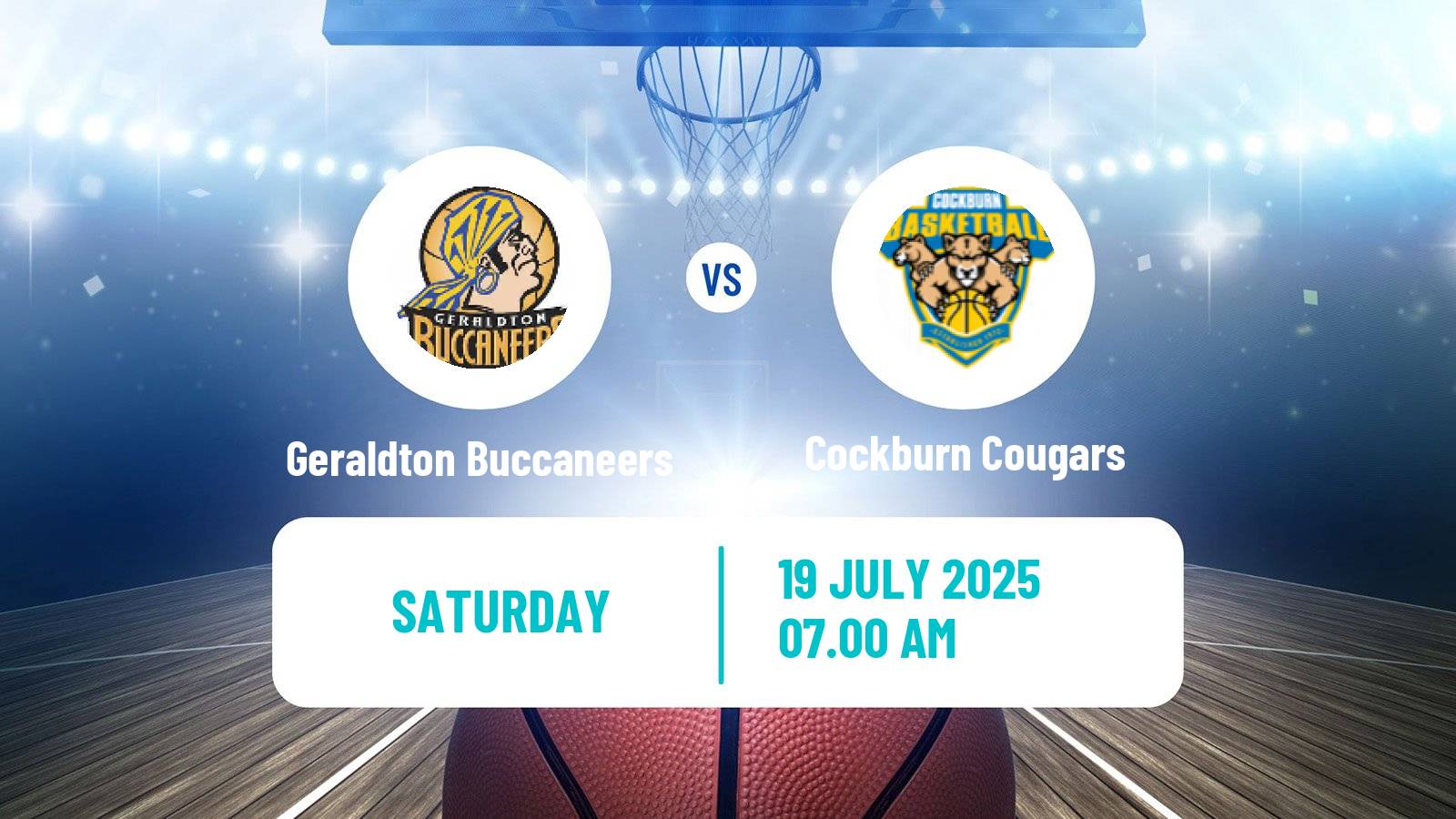 Basketball Australian NBL1 West Geraldton Buccaneers - Cockburn Cougars
