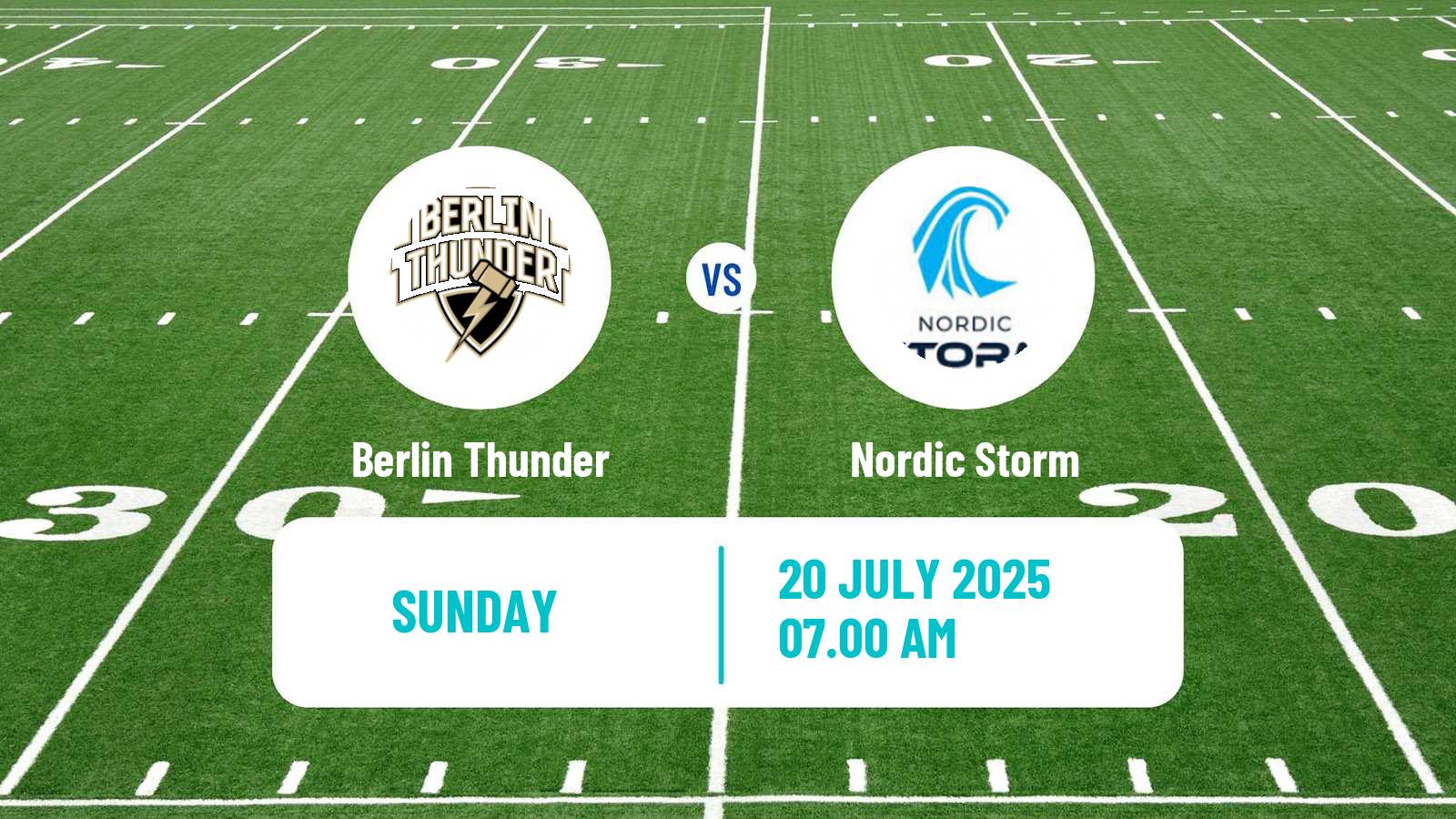 American football European League of American Football Berlin Thunder - Nordic Storm
