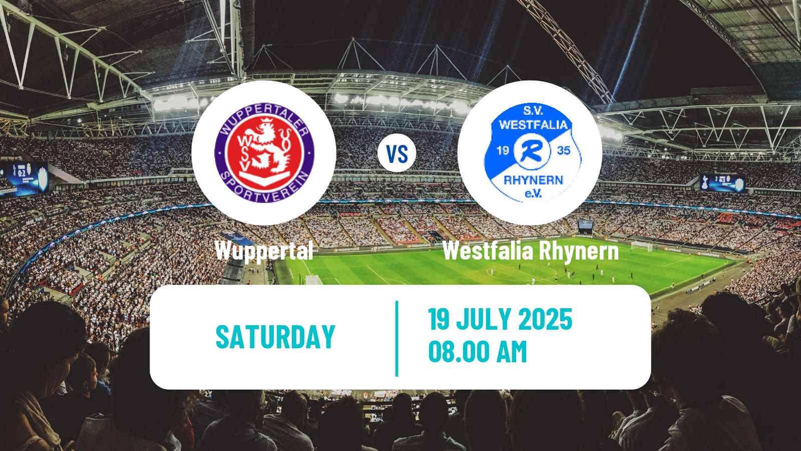 Soccer Club Friendly Wuppertal - Westfalia Rhynern