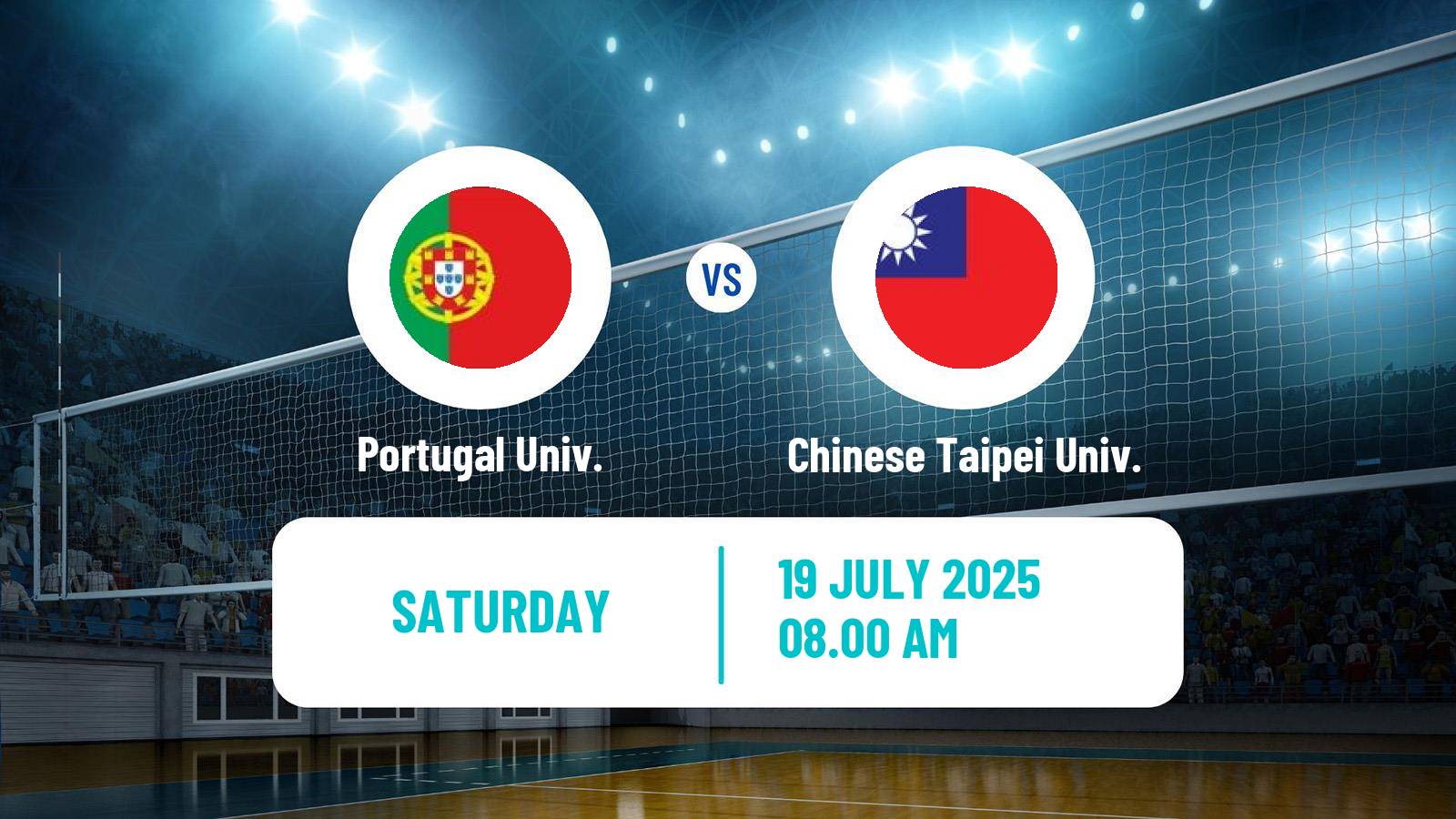 Volleyball Universiade Volleyball Portugal Univ. - Chinese Taipei Univ.