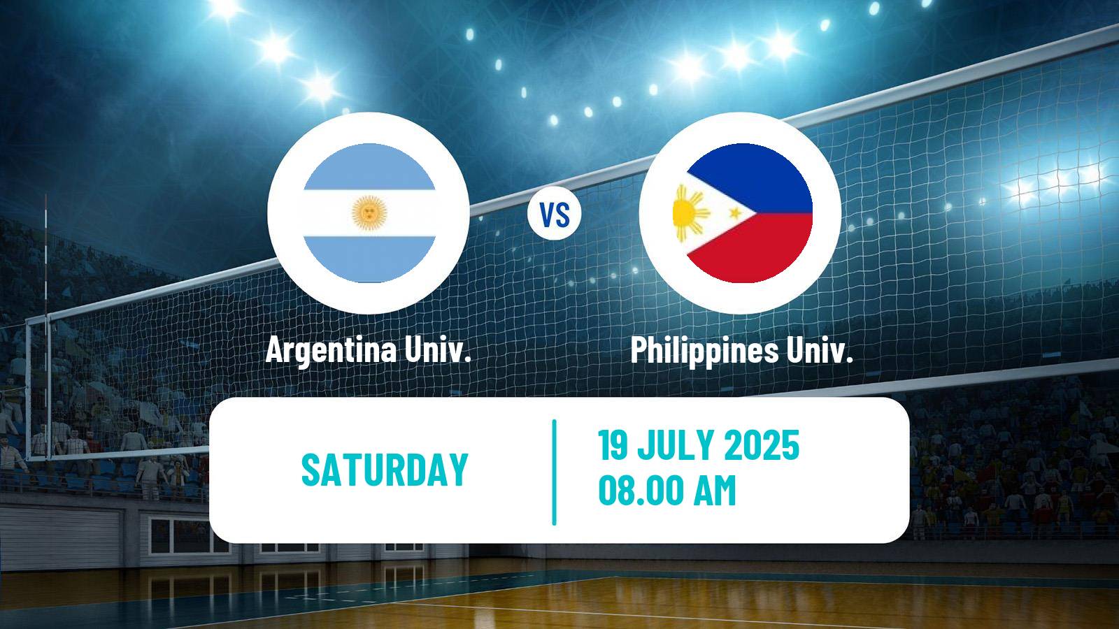 Volleyball Universiade Volleyball Argentina Univ. - Philippines Univ.