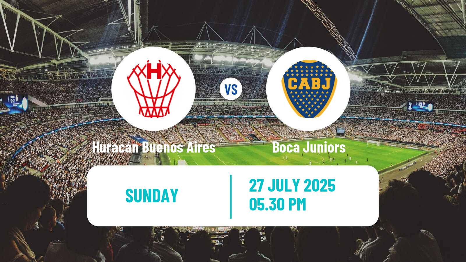 Football Argentinian Liga Profesional Huracán Buenos Aires - Boca Juniors