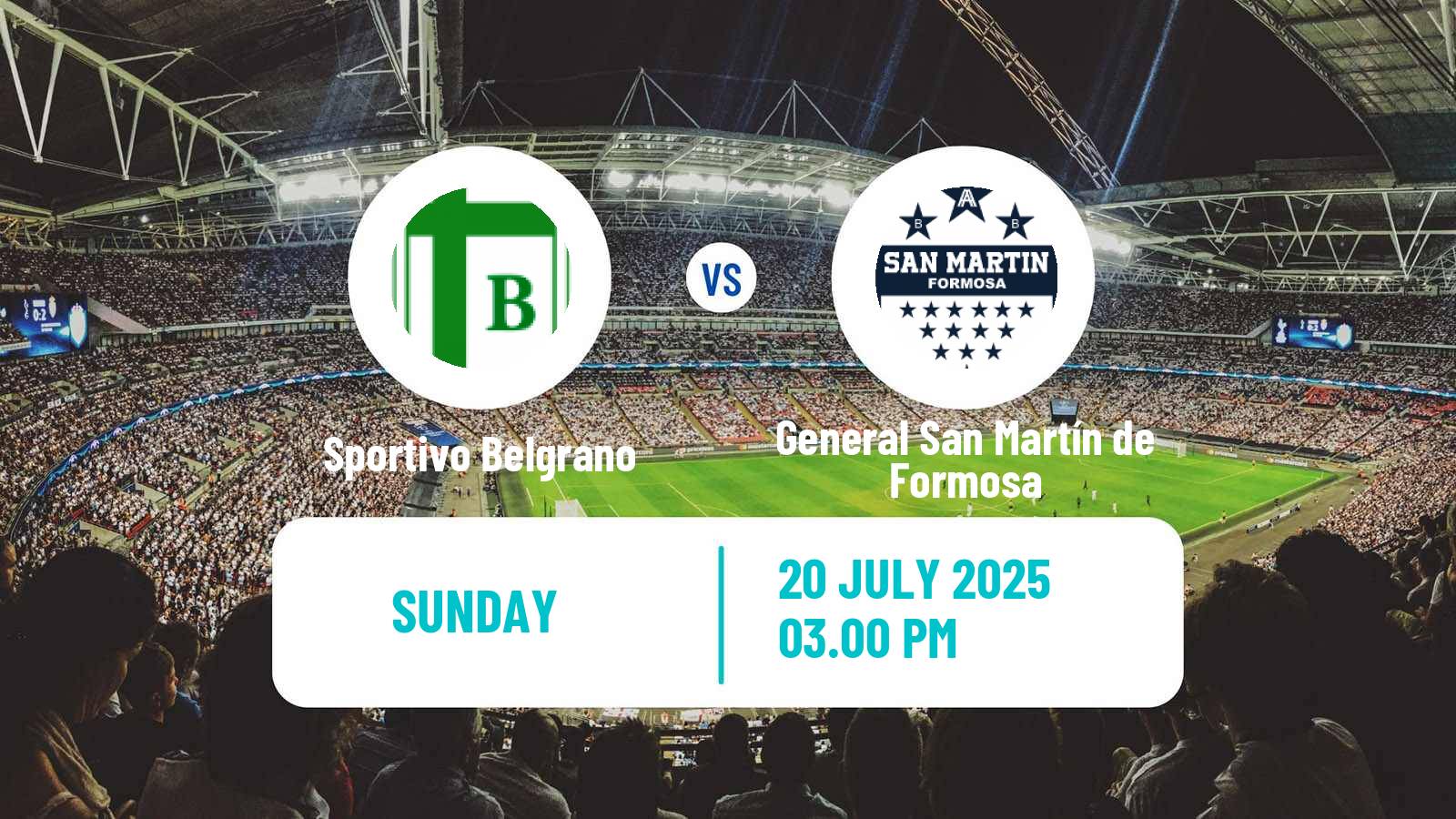 Football Argentinian Torneo Federal Sportivo Belgrano - General San Martín de Formosa