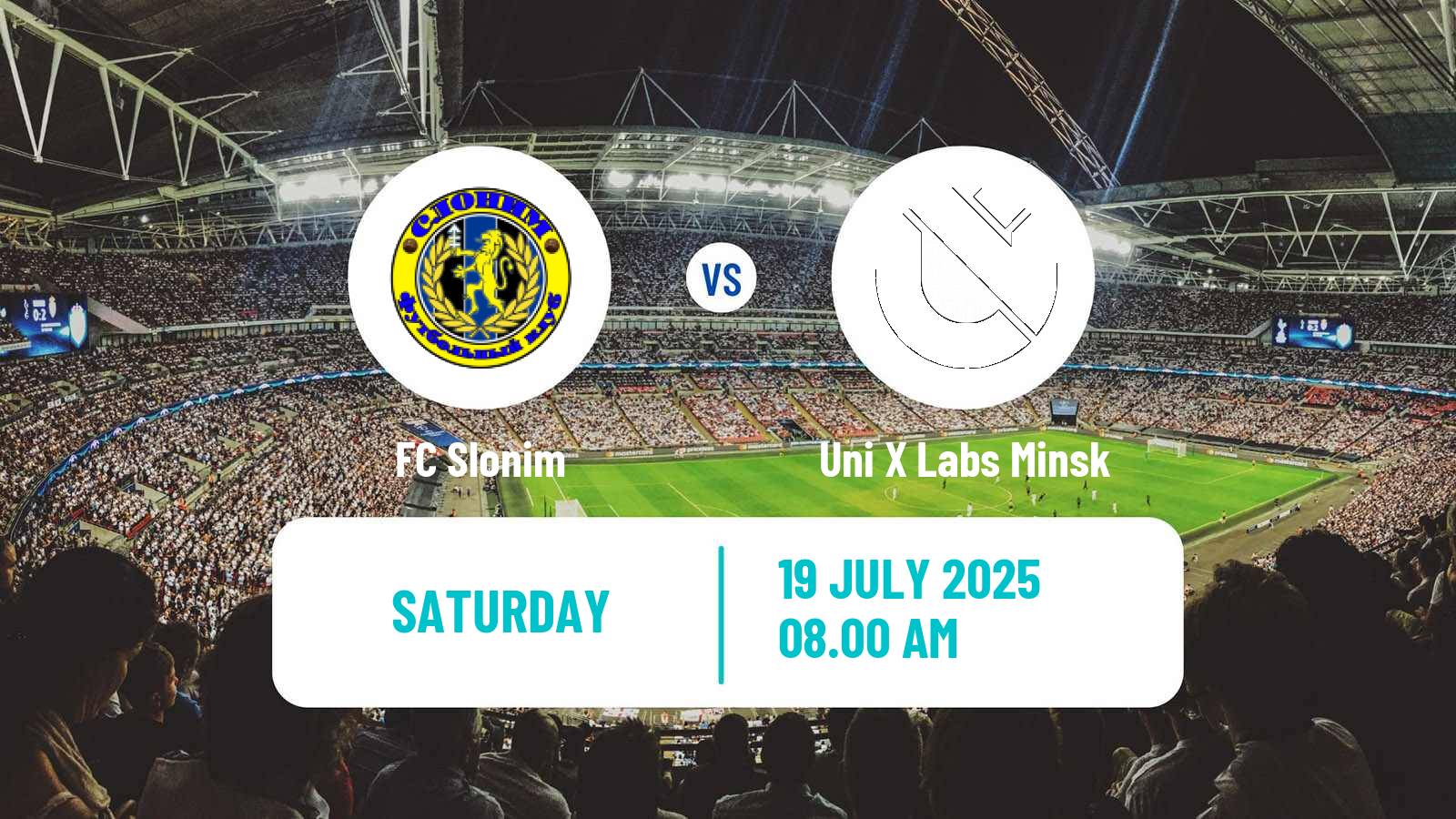 Football Belarusian Pershaya Liga Slonim - Uni X Labs Minsk