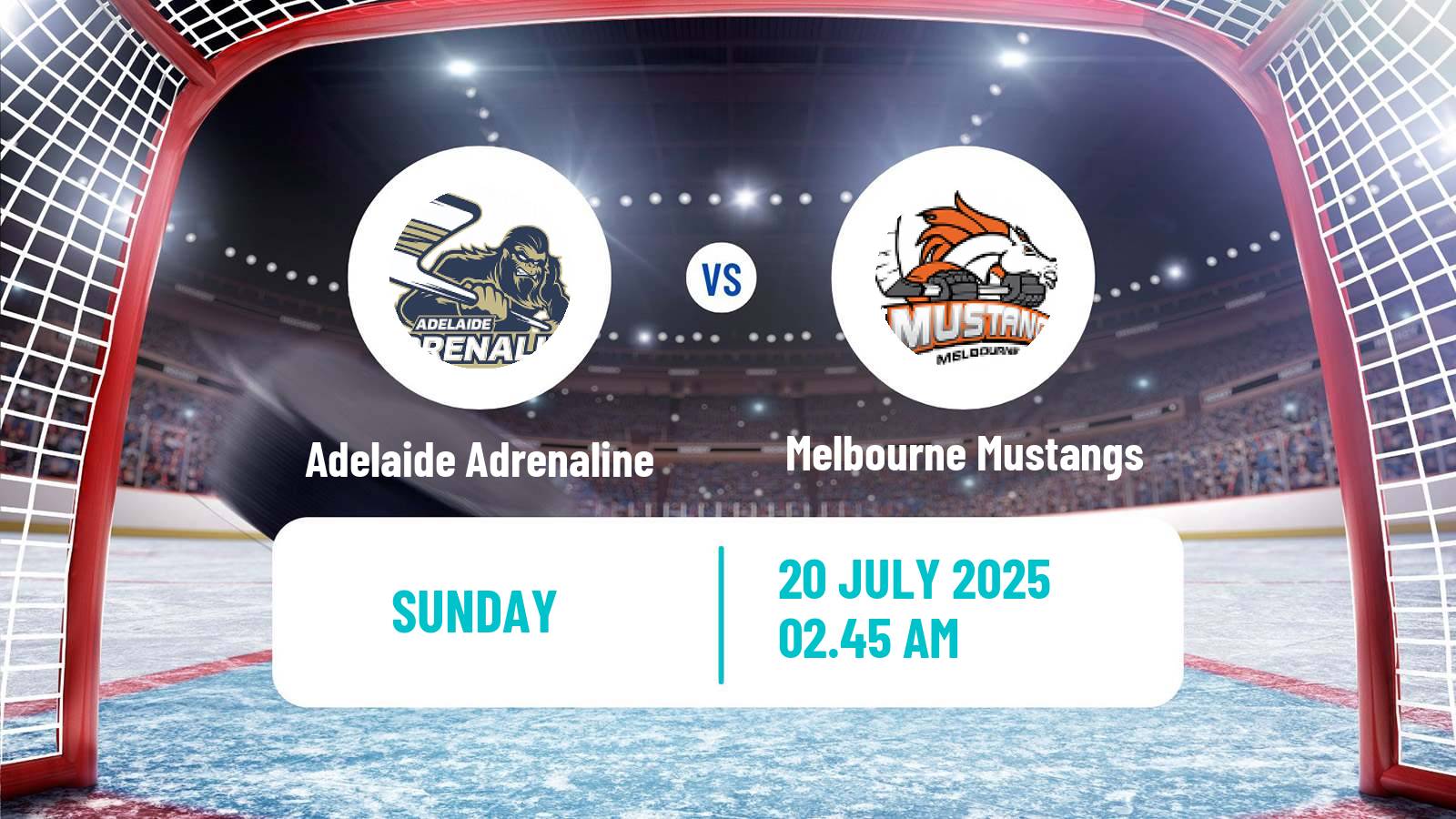 Hockey Australian Ice Hockey League Adelaide Adrenaline - Melbourne Mustangs