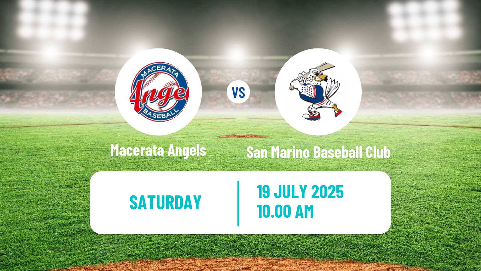 Baseball Italian Serie A1 Baseball Macerata Angels - San Marino Baseball Club