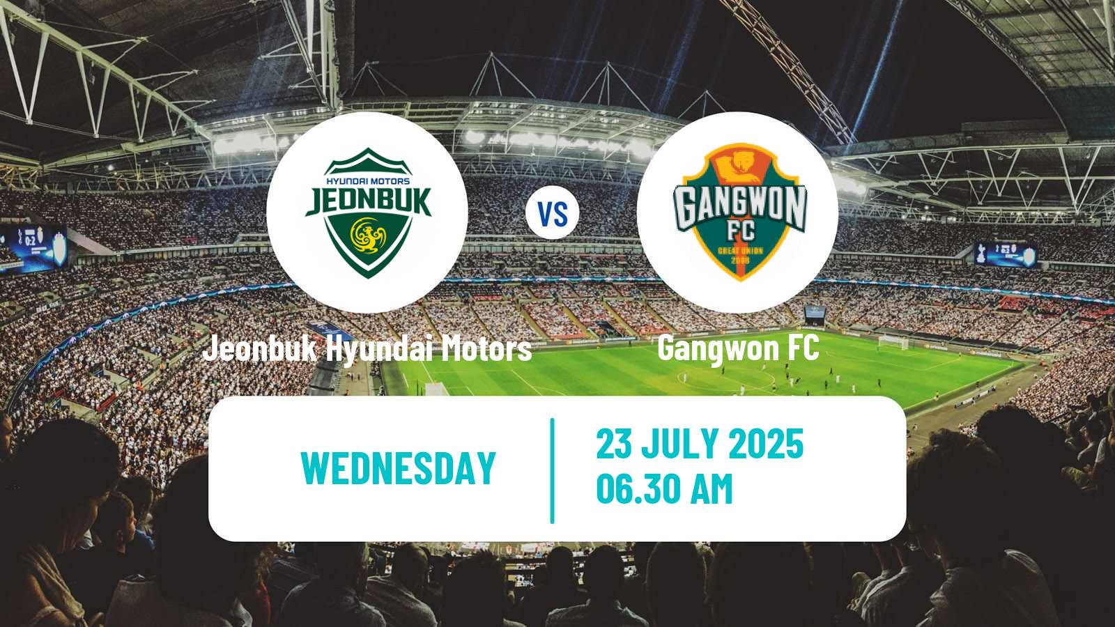 Football South Korean K-League 1 Jeonbuk Hyundai Motors - Gangwon