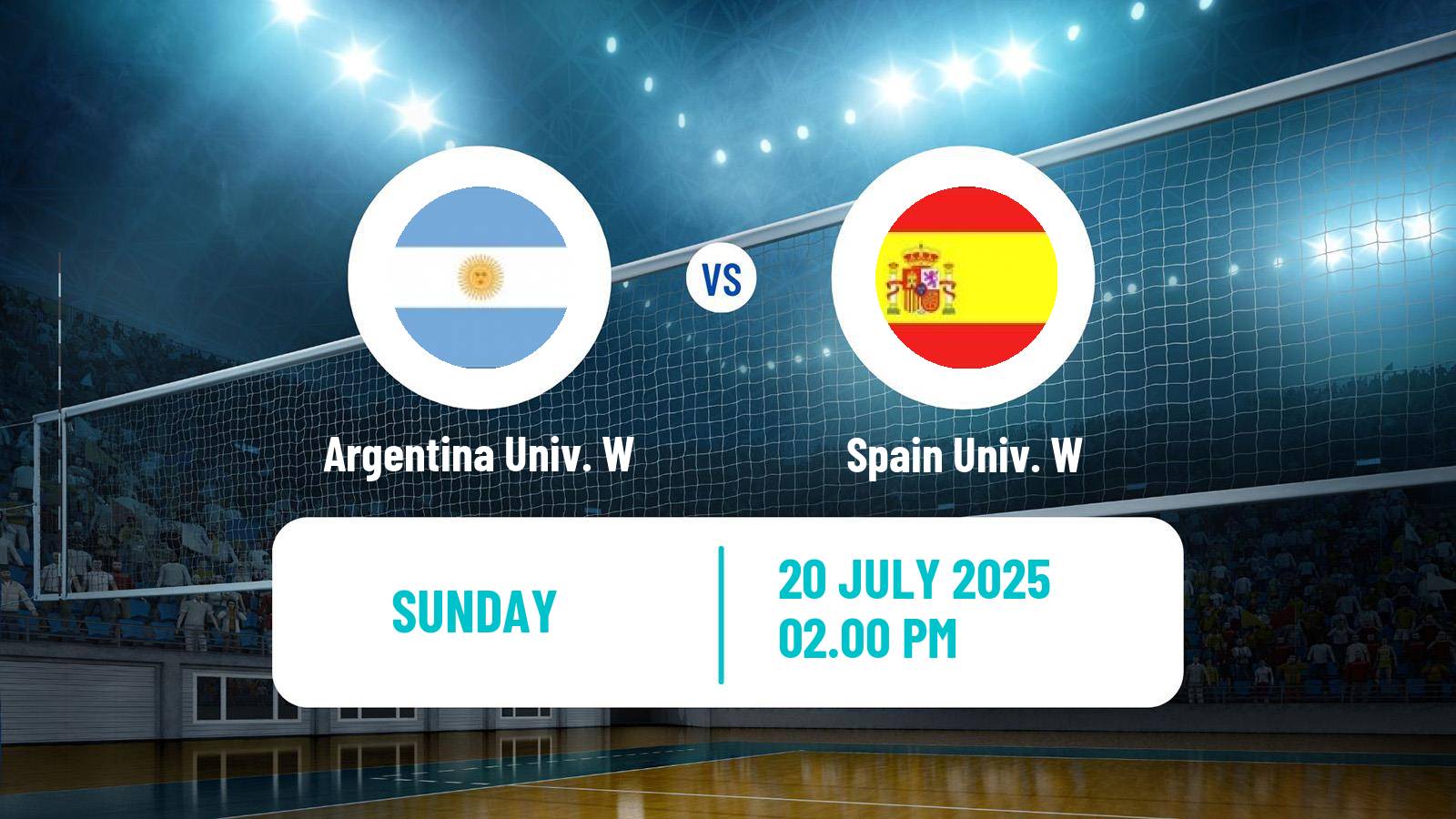 Volleyball Universiade Volleyball Women Argentina Univ. W - Spain Univ. W