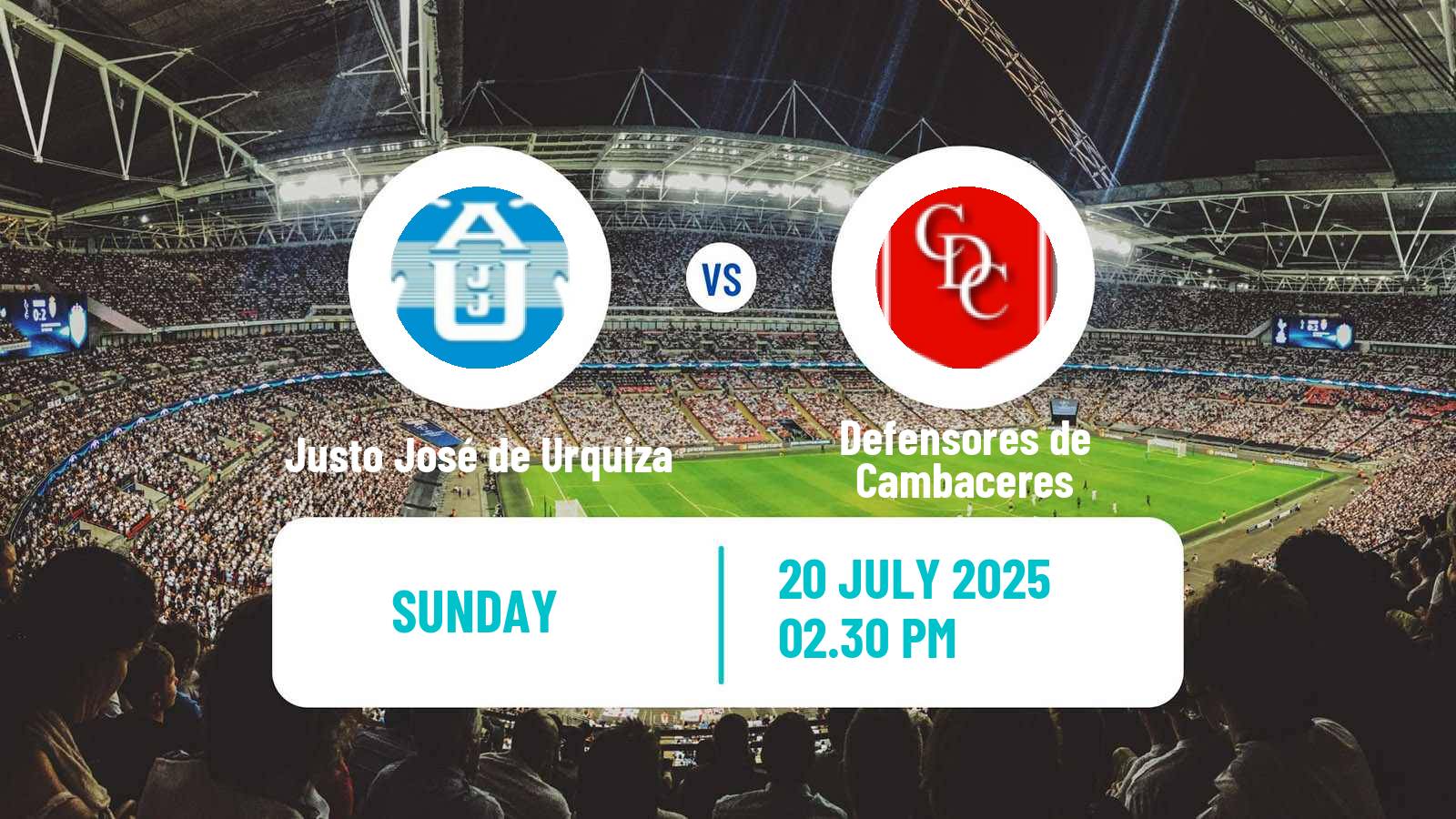 Football Argentinian Primera C Justo José de Urquiza - Defensores de Cambaceres