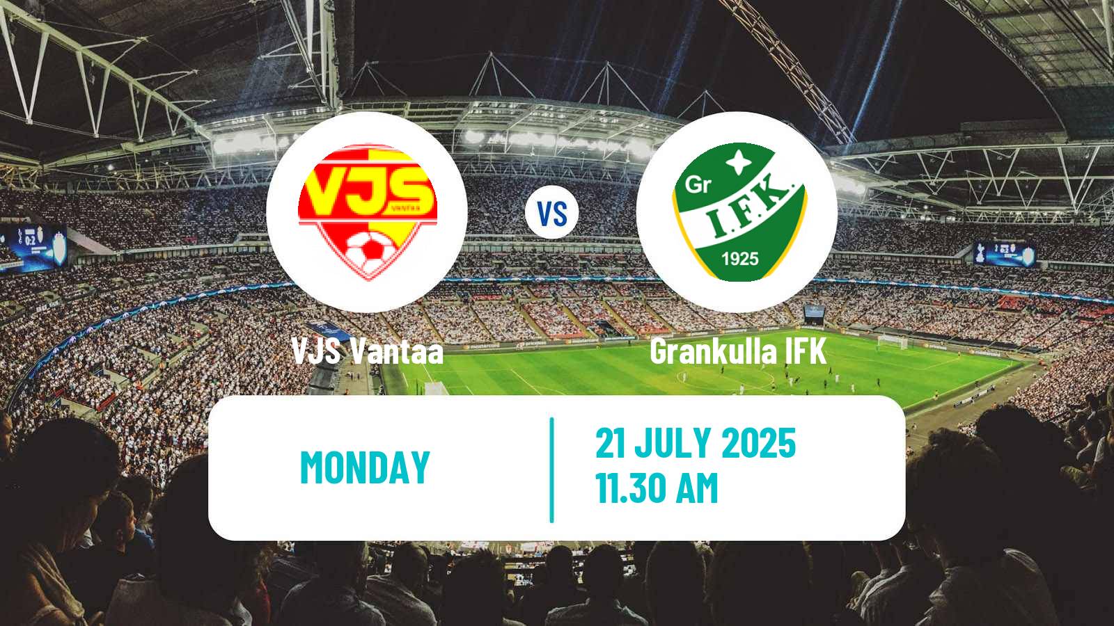 Football Finnish Kakkonen Group A VJS Vantaa - Grankulla IFK