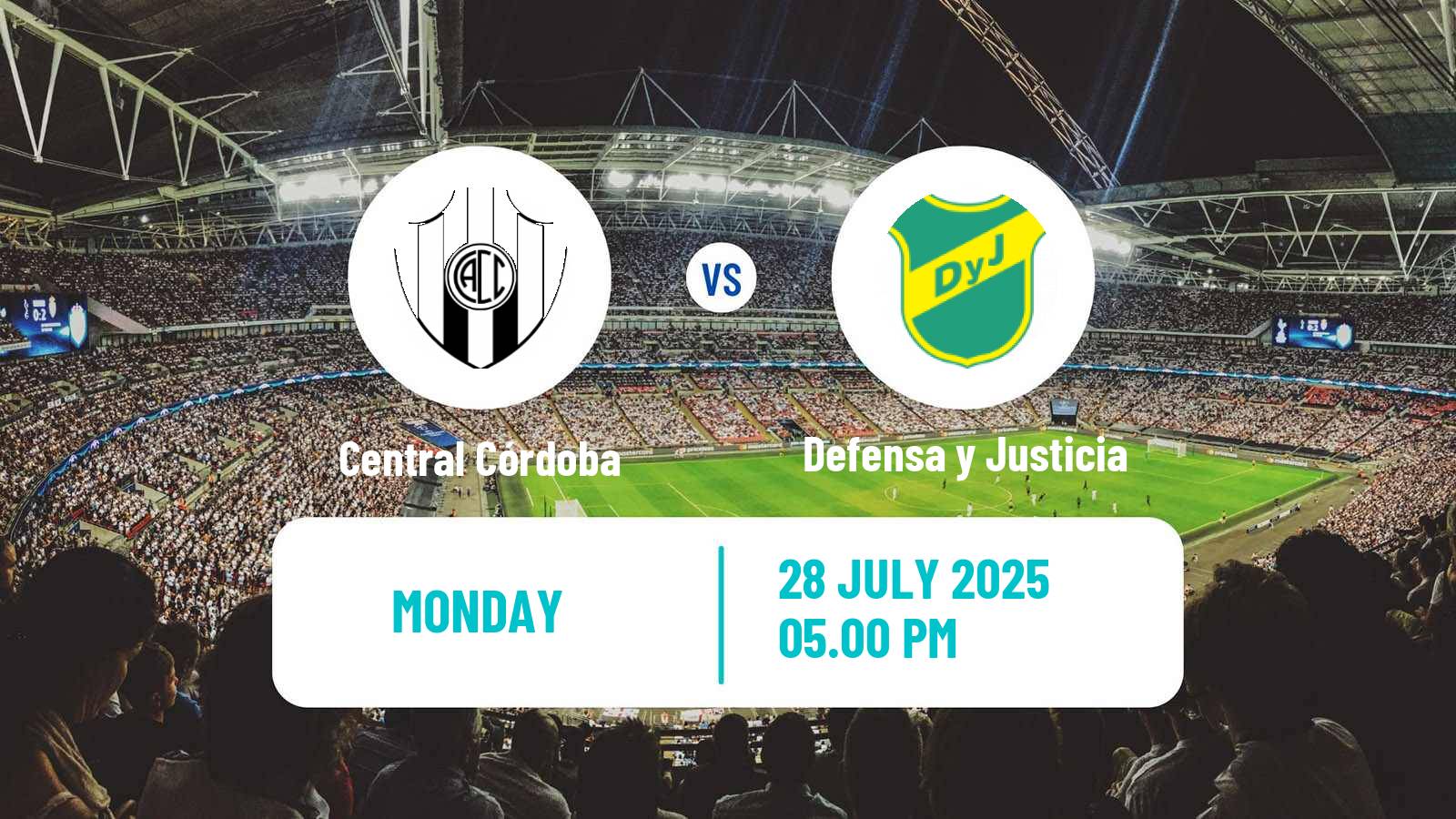 Football Argentinian Liga Profesional Central Córdoba - Defensa y Justicia