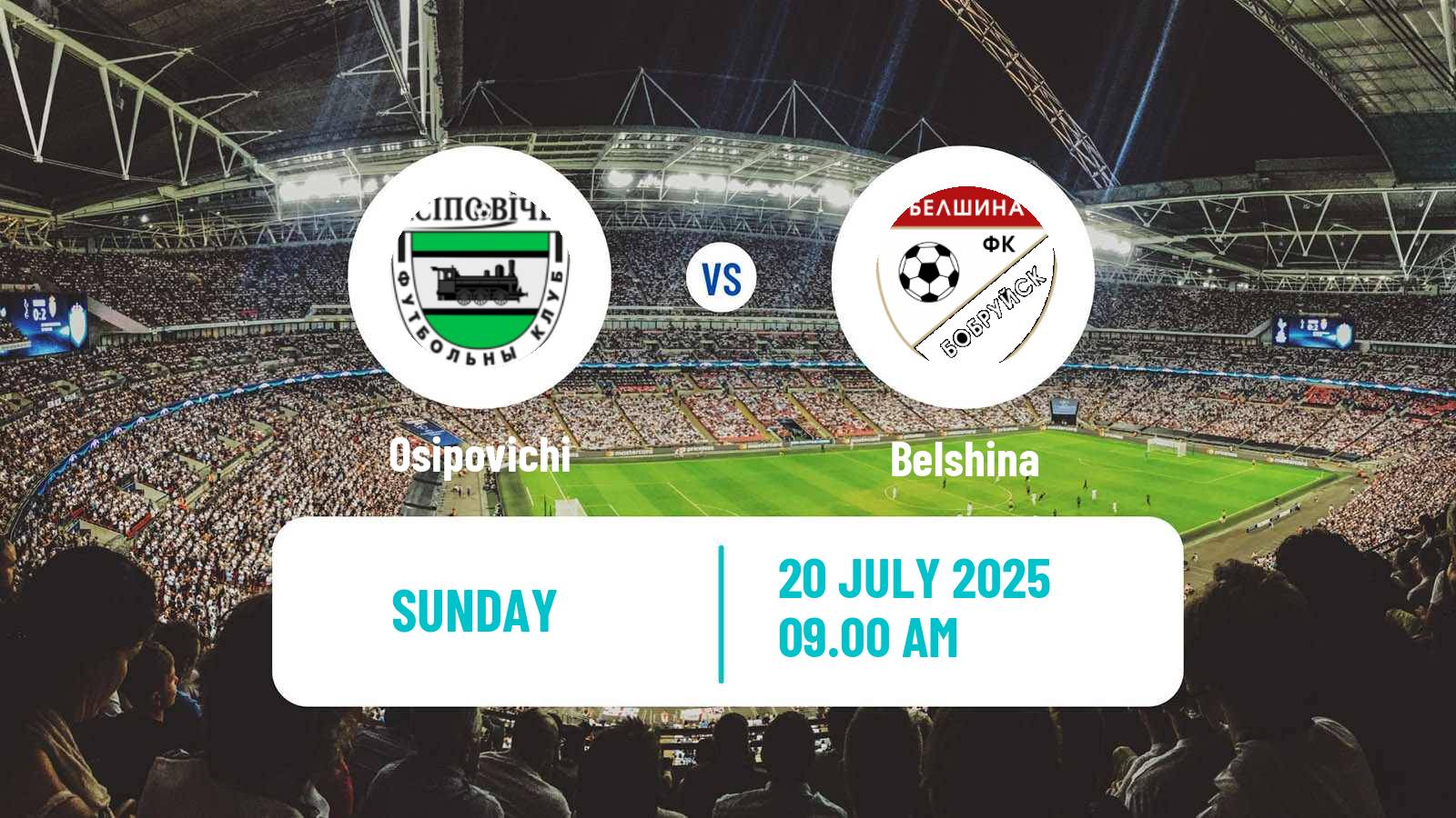 Football Belarusian Pershaya Liga Osipovichi - Belshina