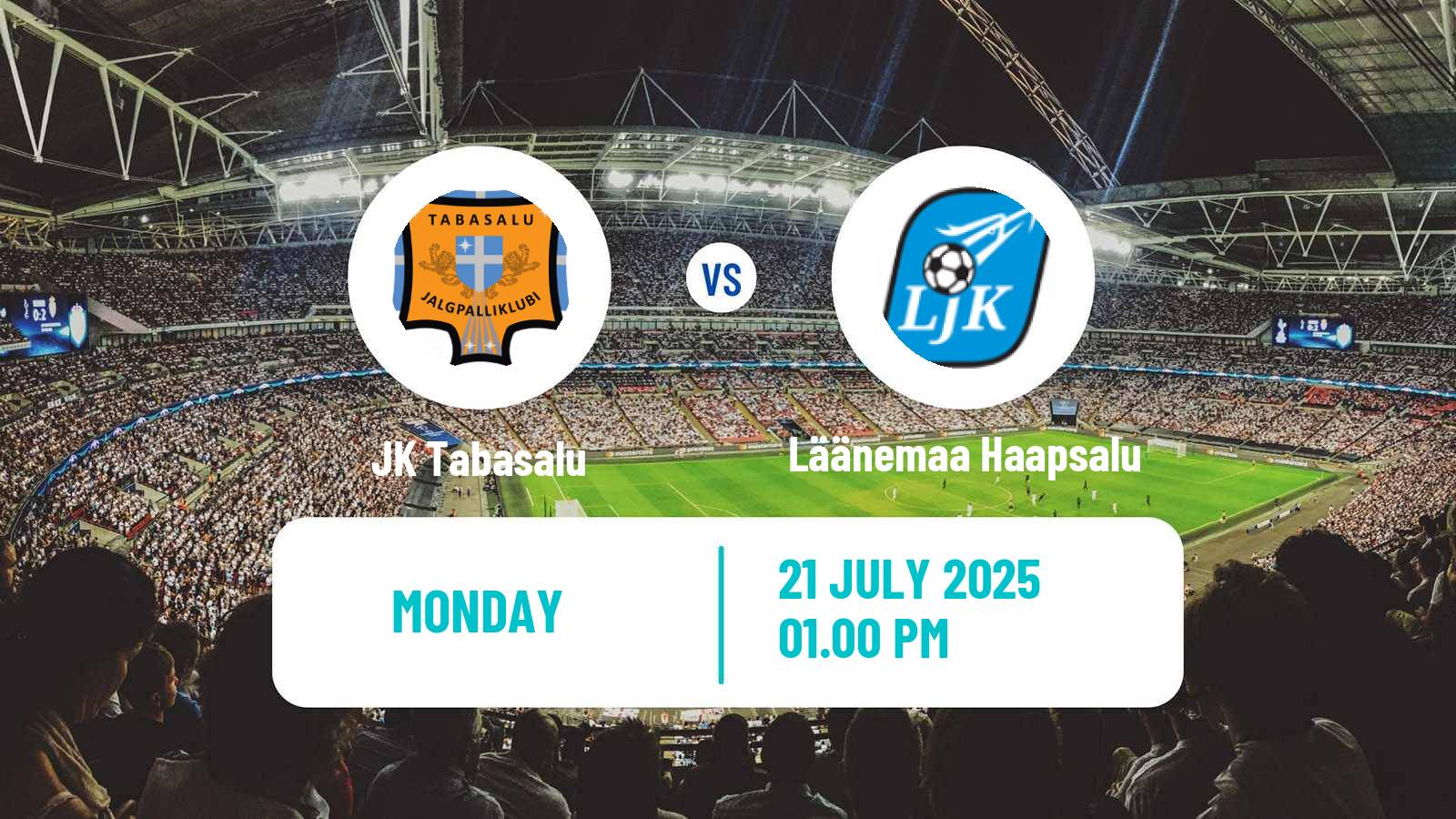 Football Estonian Esiliiga B Tabasalu - Läänemaa Haapsalu