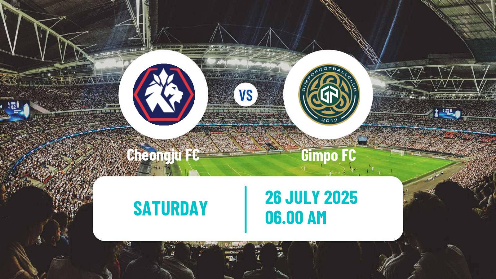 Football South Korean K-League 2 Cheongju - Gimpo