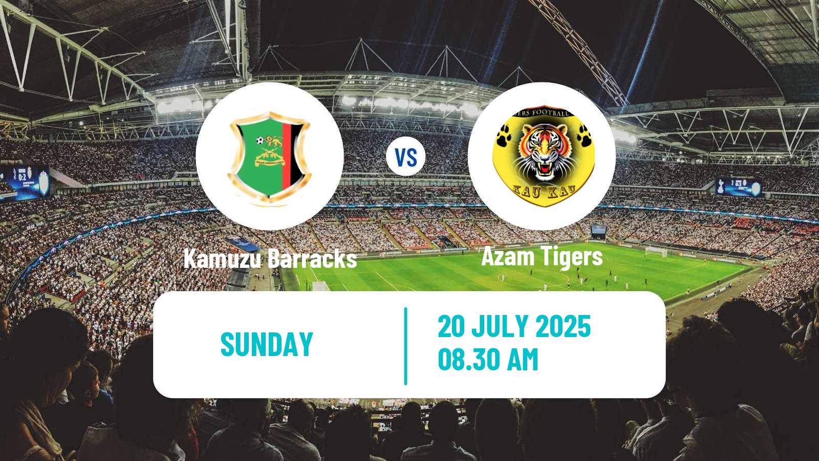 Football Malawi Premier Division Kamuzu Barracks - Azam Tigers