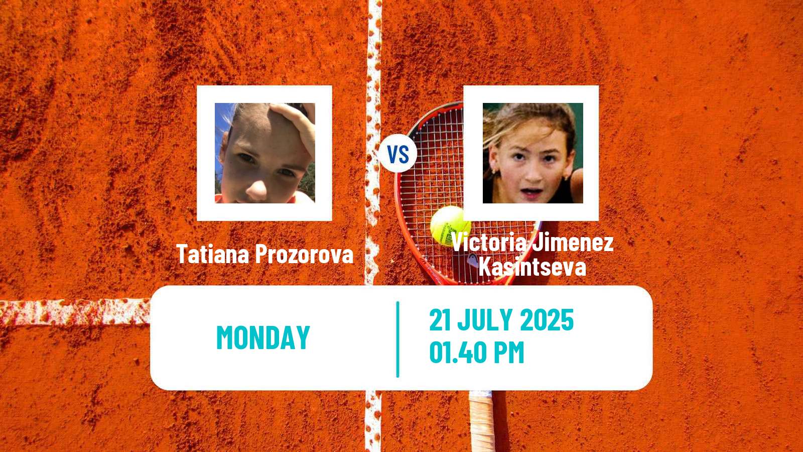 Tennis Palermo Challenger Women Tatiana Prozorova - Victoria Jimenez Kasintseva