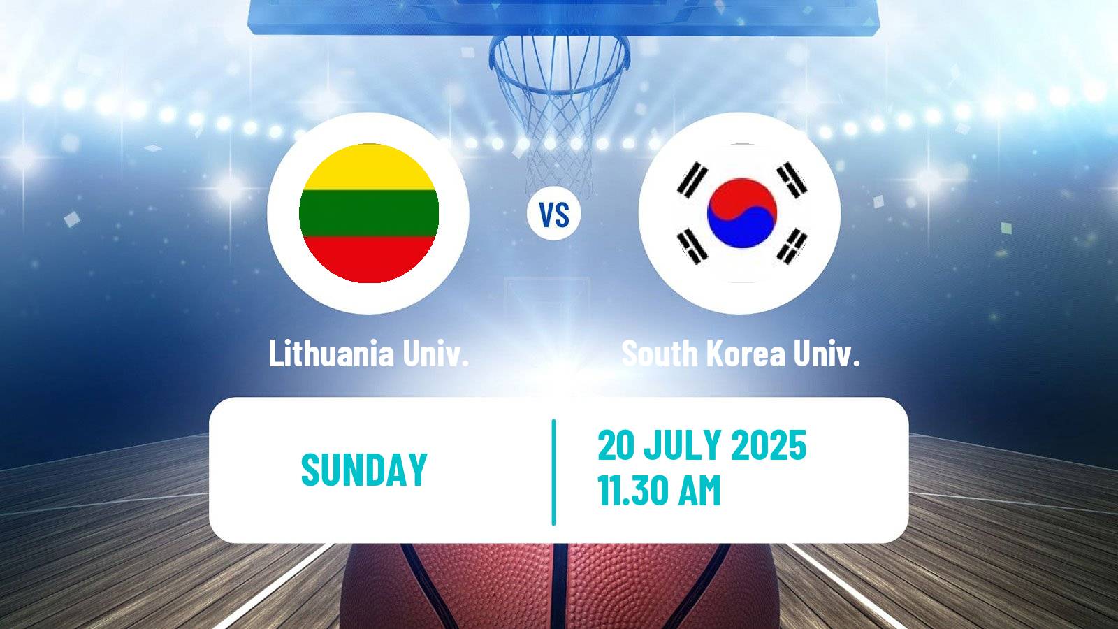 Basketball Universiade Basketball Lithuania Univ. - South Korea Univ.