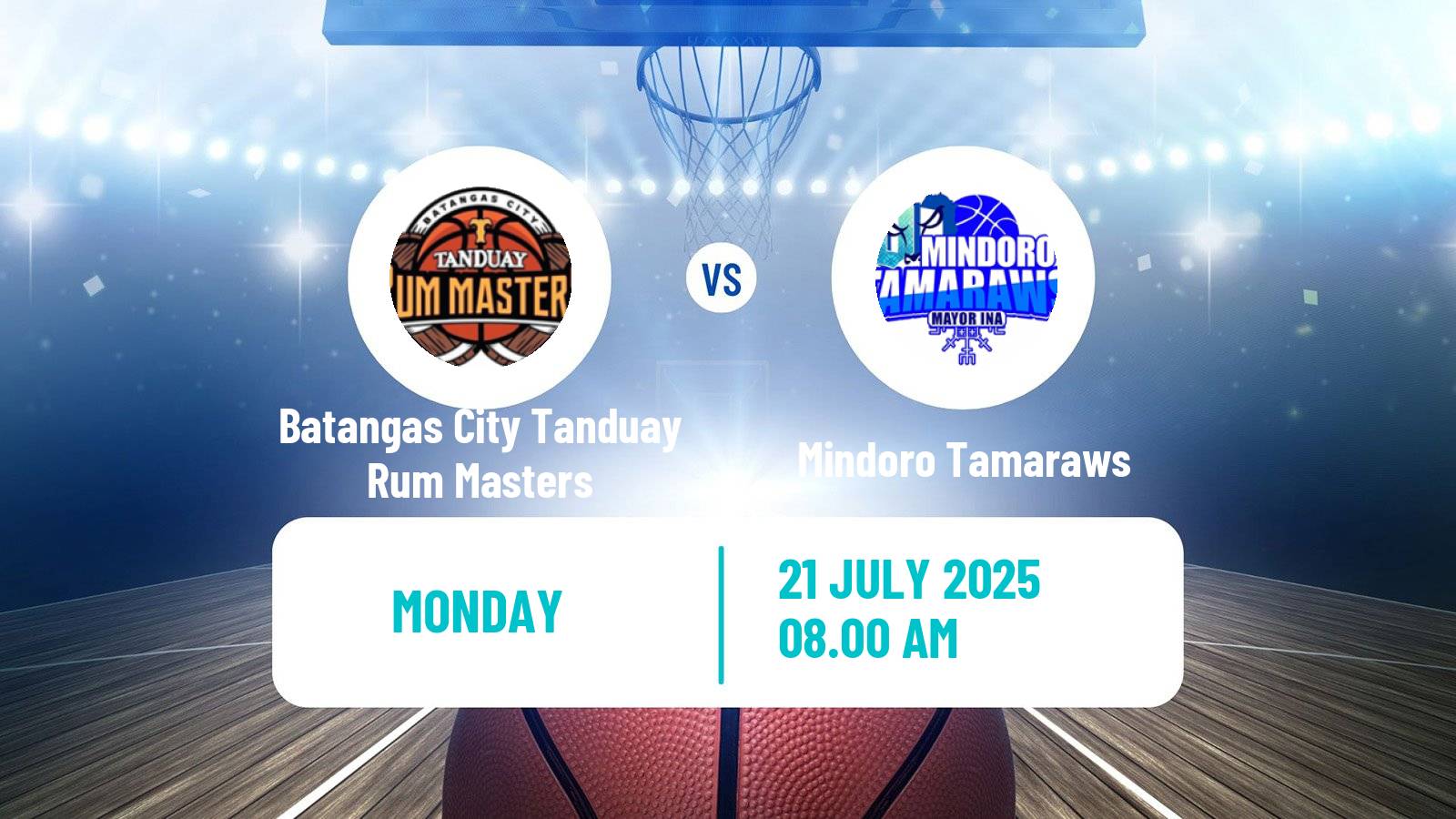 Basketball Philippines MBPL  Batangas City Tanduay Rum Masters - Mindoro Tamaraws