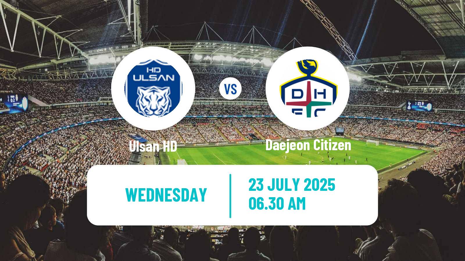Football South Korean K-League 1 Ulsan HD - Daejeon Citizen