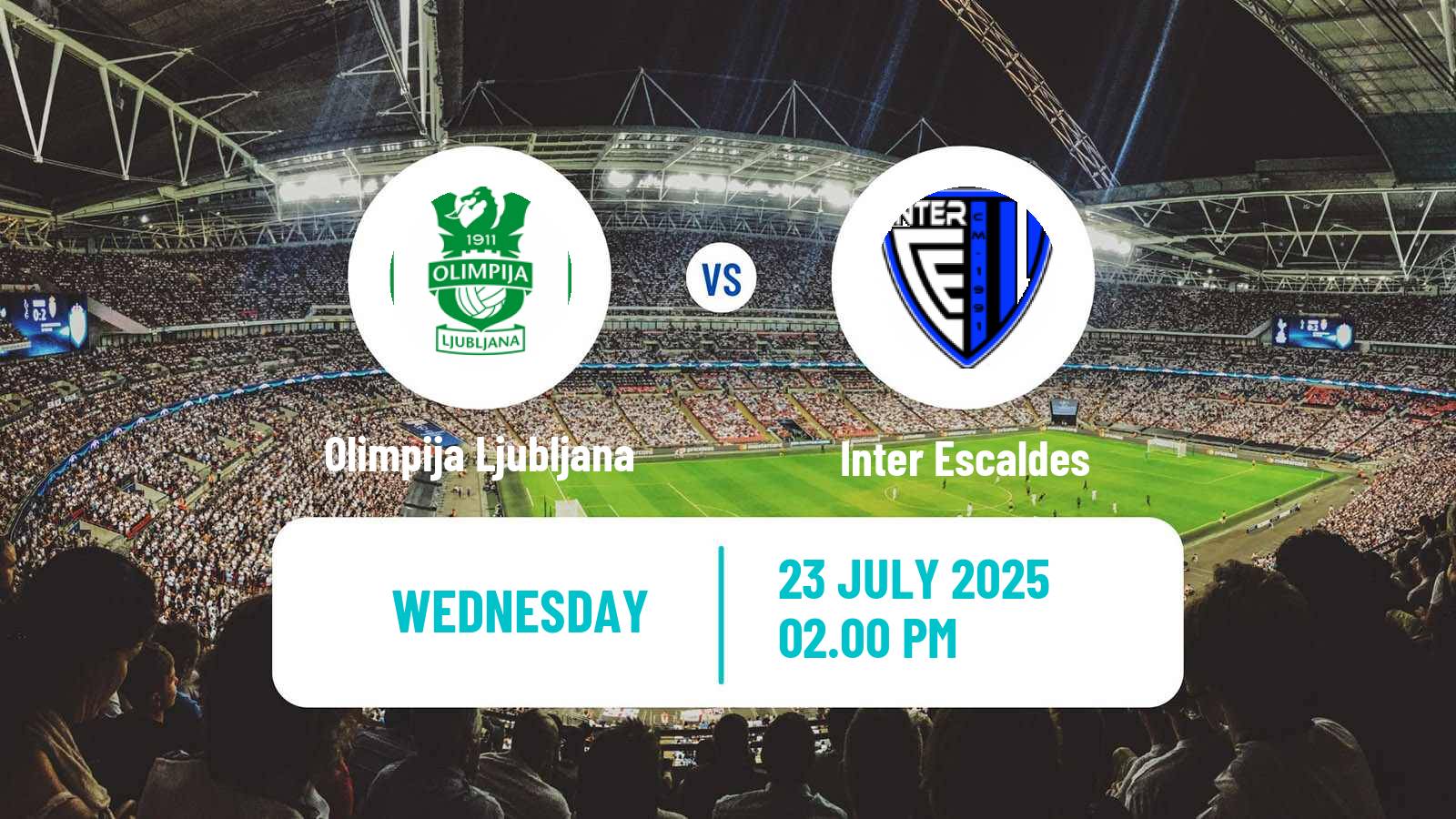 Football UEFA Europa Conference League Olimpija Ljubljana - Inter Escaldes