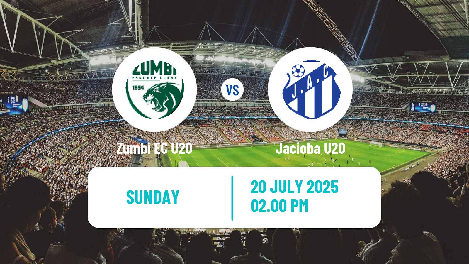 Football Brazilian Alagoano U20 Zumbi U20 - Jacioba U20