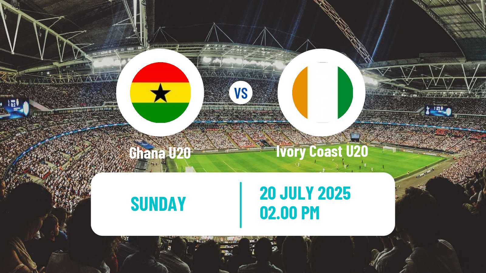 Football Friendly Ghana U20 - Ivory Coast U20