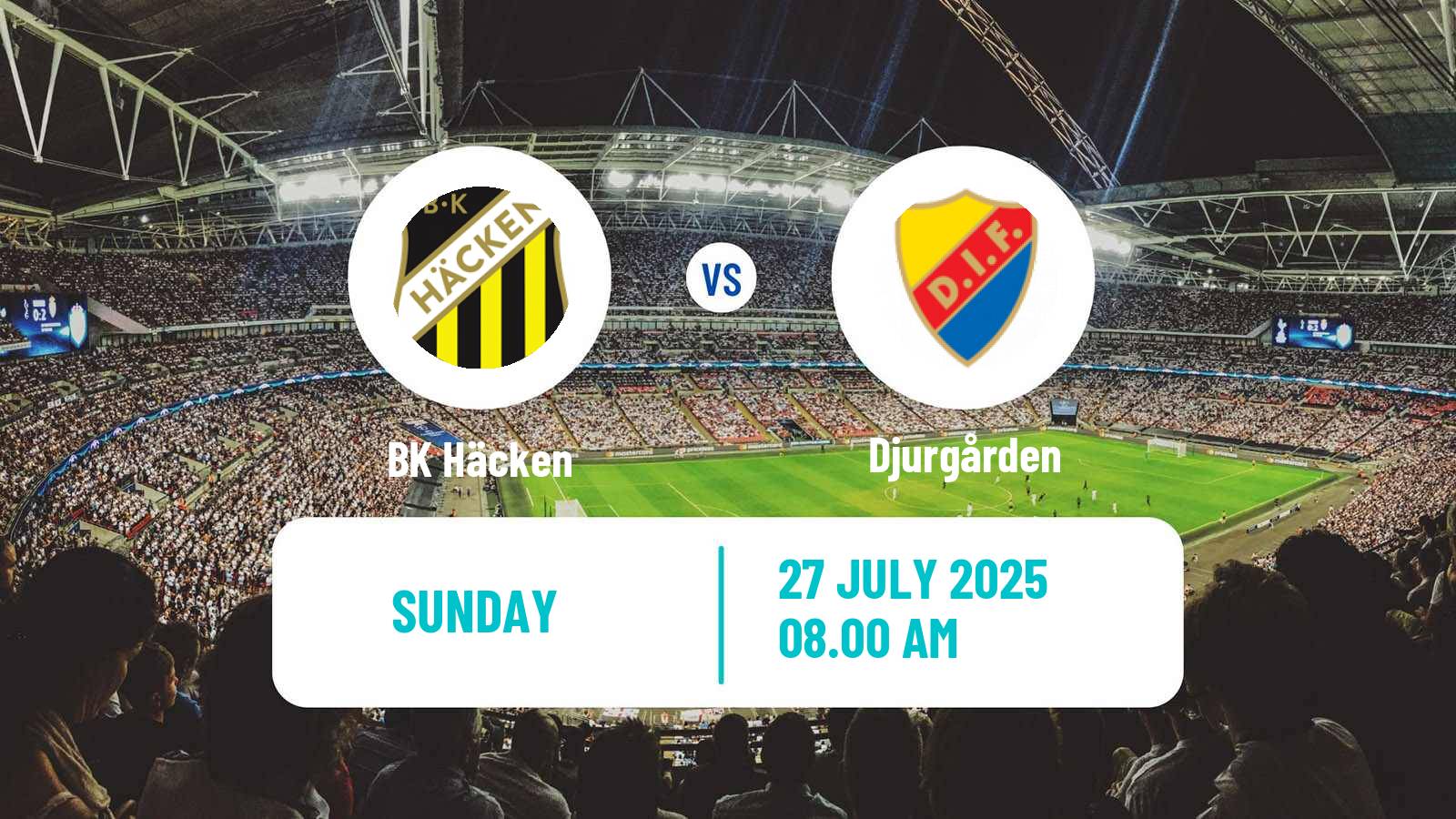 Football Swedish Allsvenskan Häcken - Djurgården