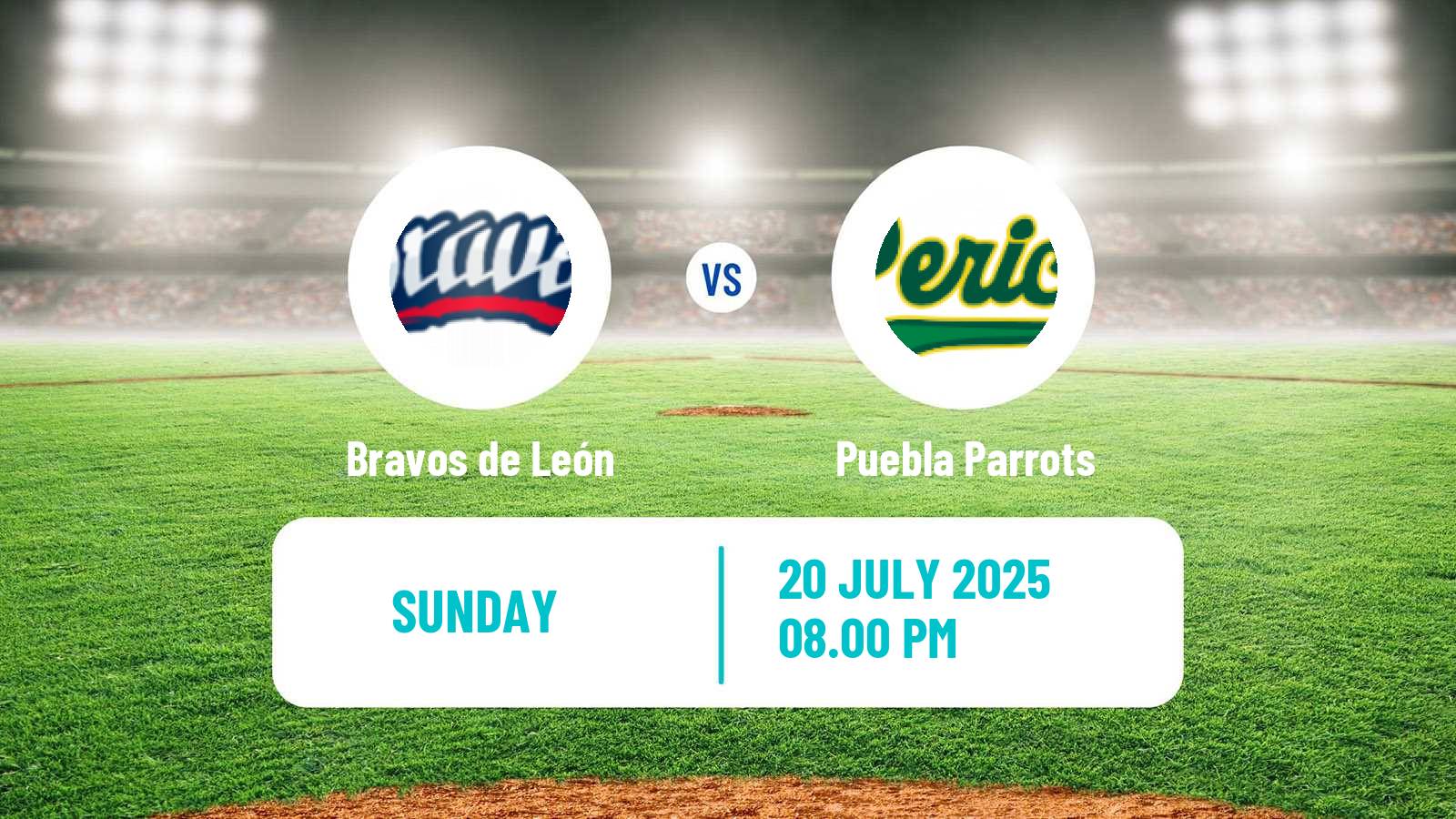 Baseball LMB Bravos de León - Puebla Parrots