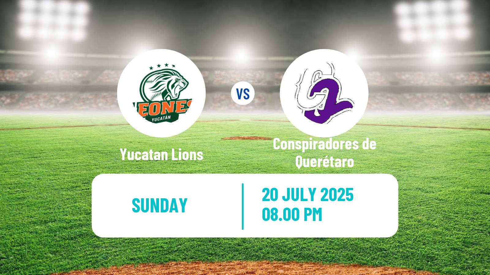 Baseball LMB Yucatan Lions - Conspiradores de Querétaro