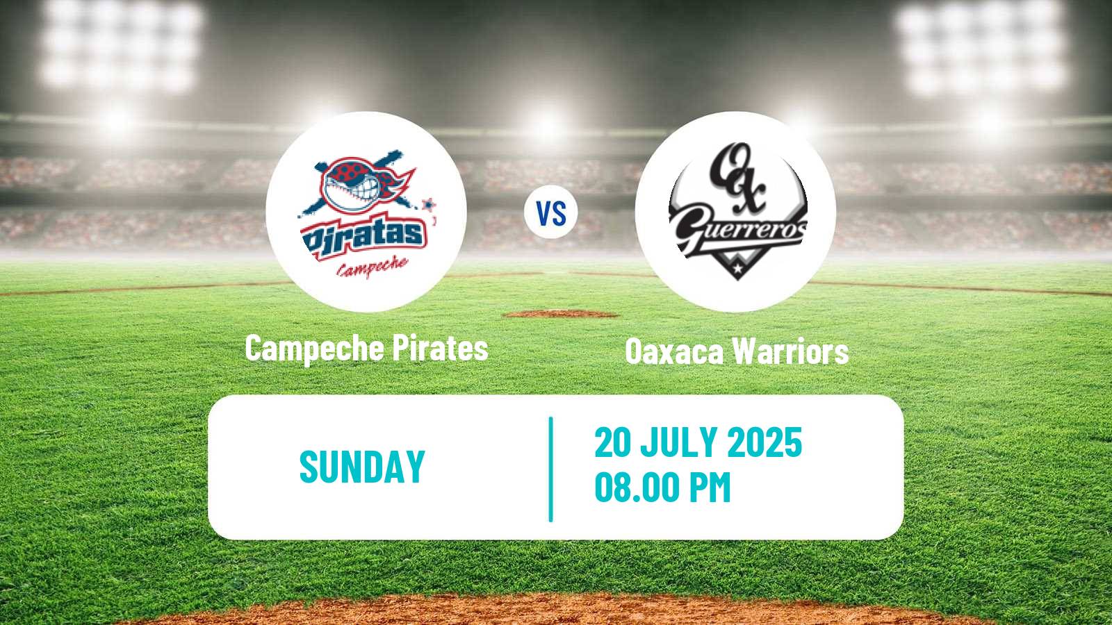 Baseball LMB Campeche Pirates - Oaxaca Warriors