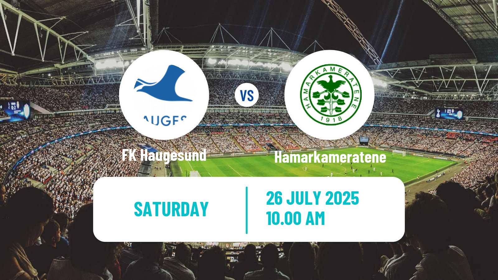 Football Norwegian Eliteserien Haugesund - Hamarkameratene