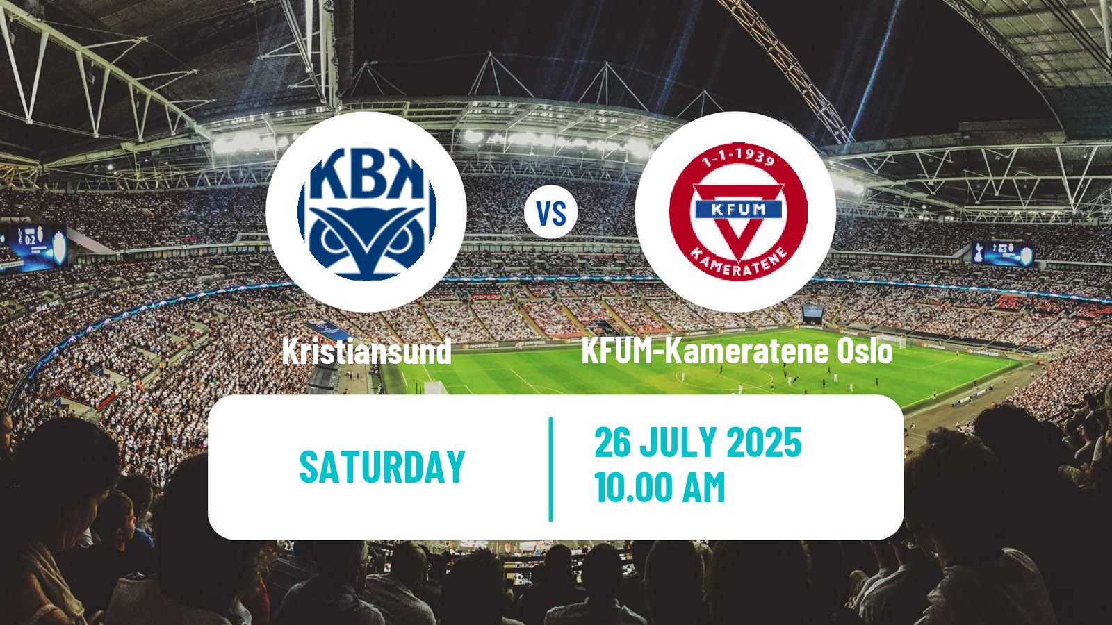 Football Norwegian Eliteserien Kristiansund - KFUM-Kameratene Oslo
