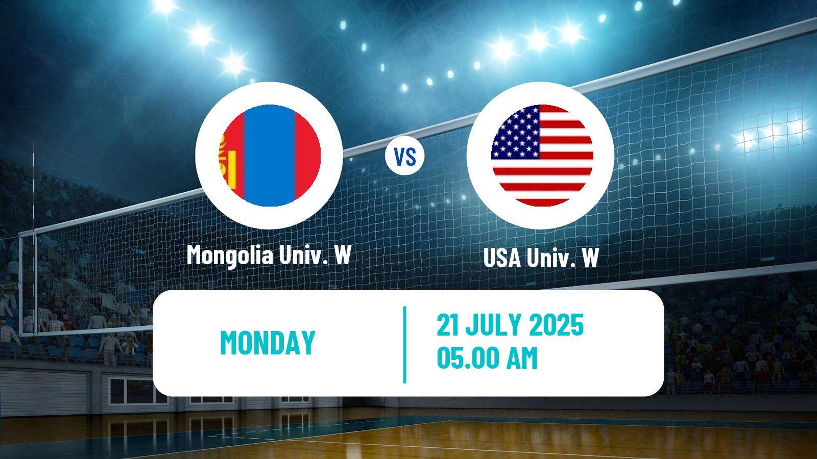 Volleyball Universiade Volleyball Women Mongolia Univ. W - USA Univ. W
