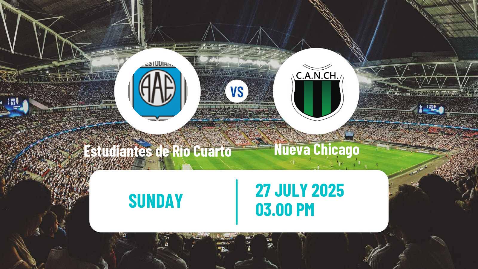 Football Argentinian Primera Nacional Estudiantes de Río Cuarto - Nueva Chicago