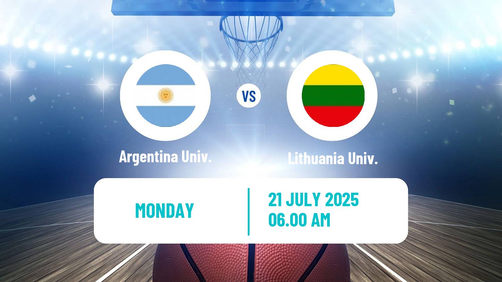 Basketball Universiade Basketball Argentina Univ. - Lithuania Univ.