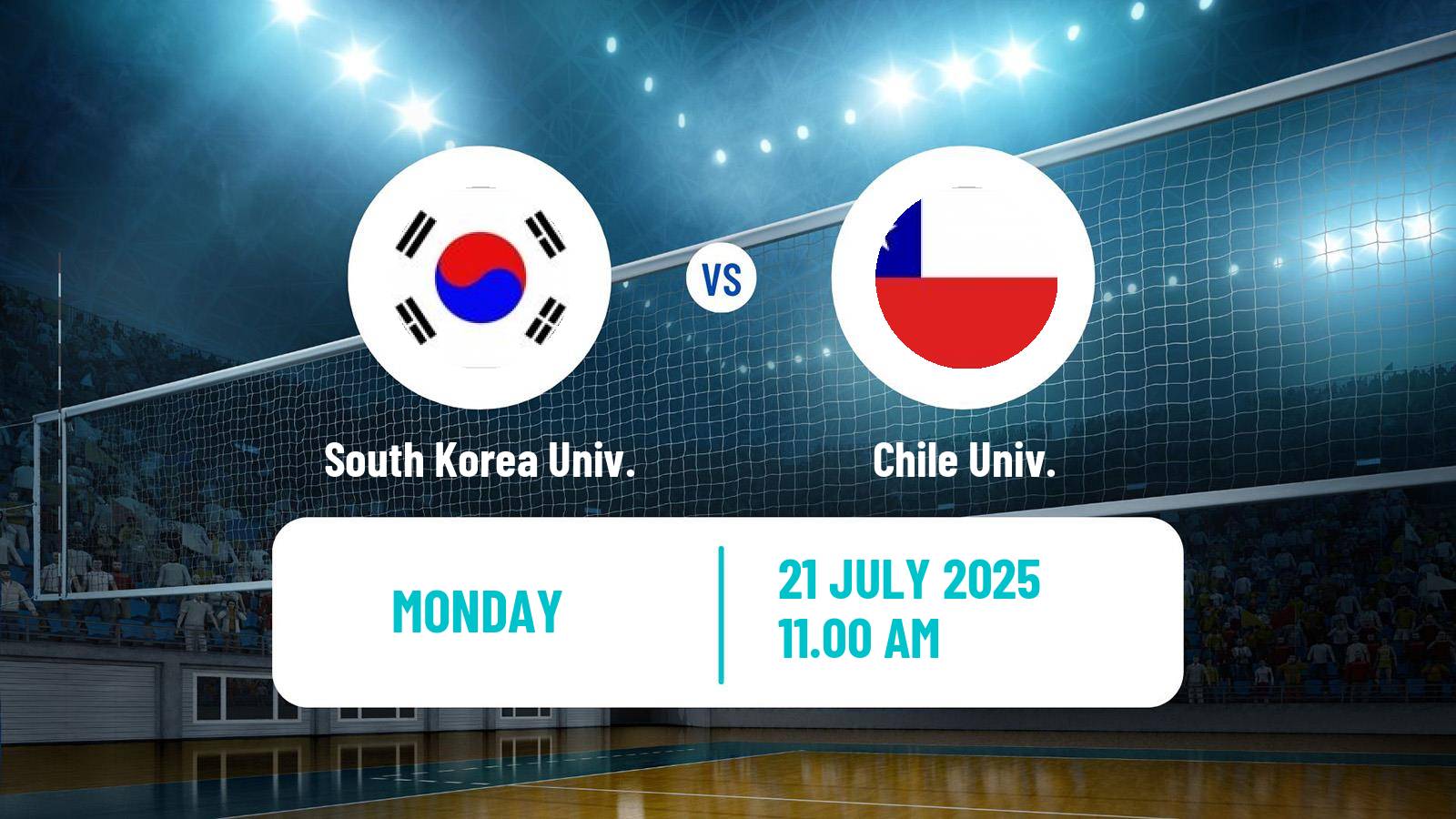Volleyball Universiade Volleyball South Korea Univ. - Chile Univ.