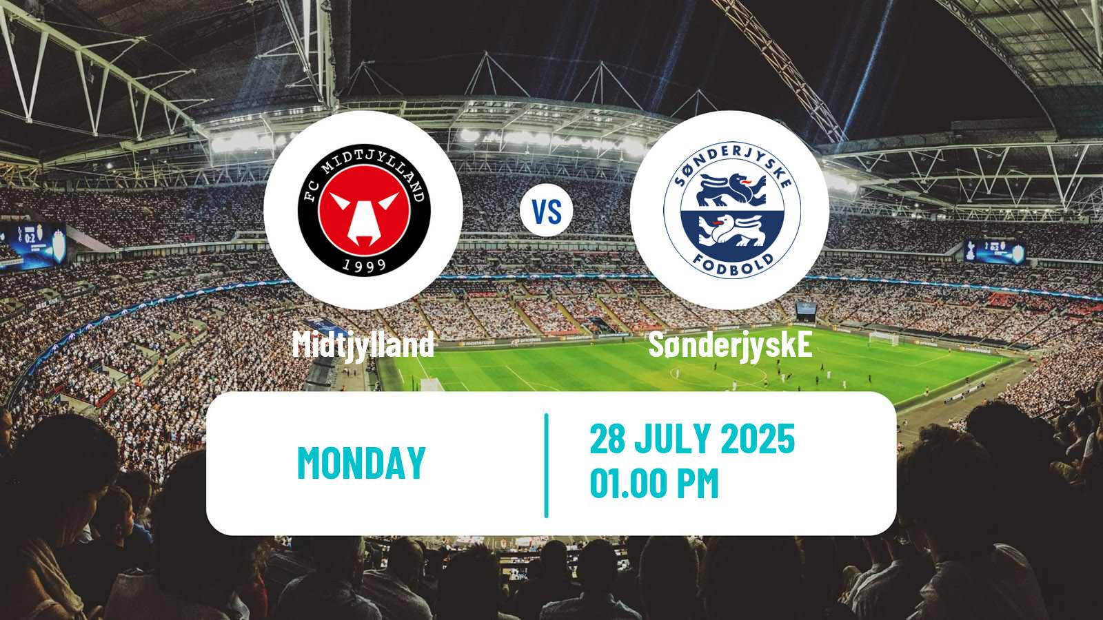 Football Danish Superliga Midtjylland - SønderjyskE