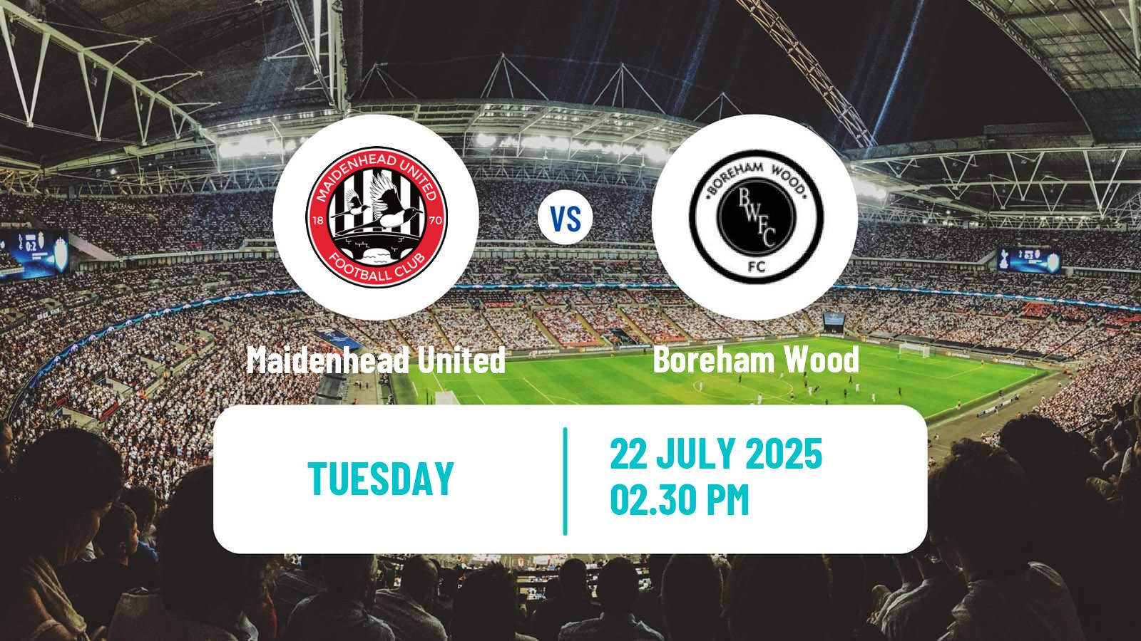 Football Club Friendly Maidenhead United - Boreham Wood