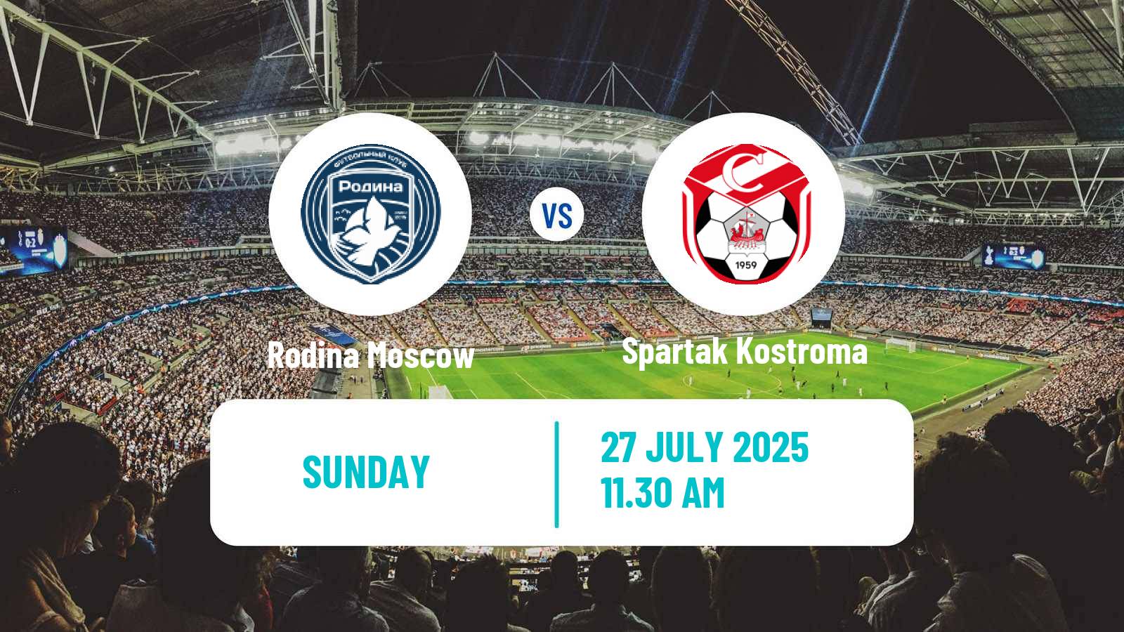 Football Russian FNL Rodina Moscow - Spartak Kostroma