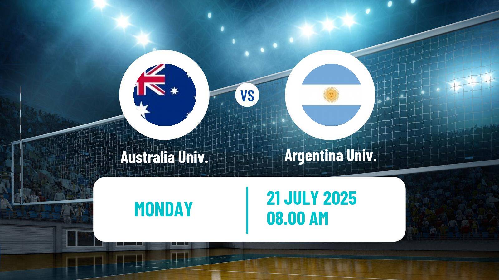 Volleyball Universiade Volleyball Australia Univ. - Argentina Univ.